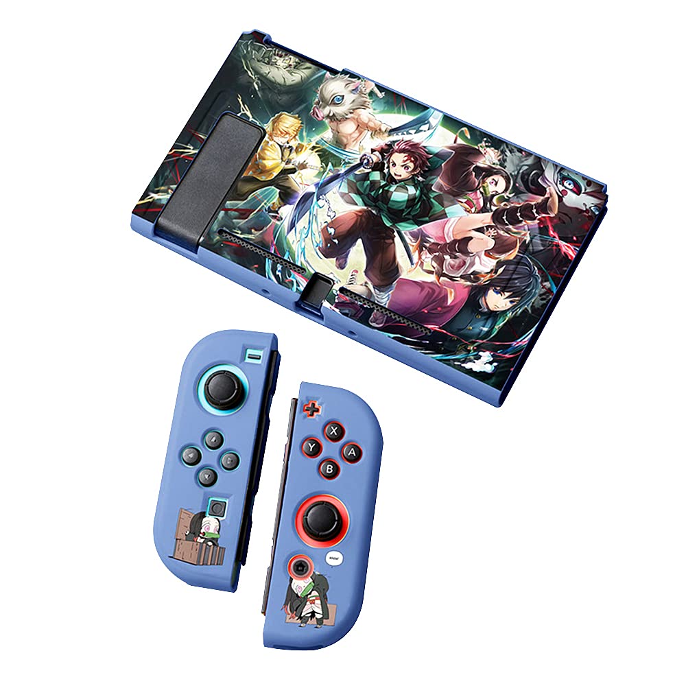 Kooku Luuly Kamado Tanjiro Demon Slayer Anime Protective Case for Nintendo Switch - Cute Soft TPU Cover with Shock Absorption & Anti-Scratch - Perfect for Gaming Sessions & Anime Fans