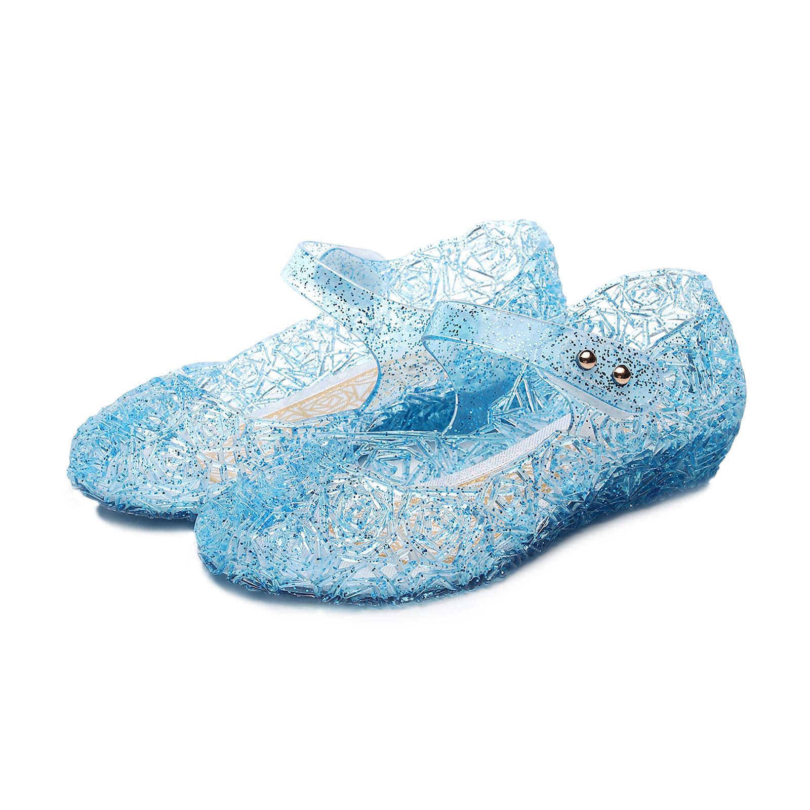 Mary Jane Flats for Girls | Princess Cosplay Dance Shoes | Toddler Snow Queen Sandals | Perfect for Birthday, Christmas & Party Events | Comfortable Kids' Dress Shoes for Special Occasions