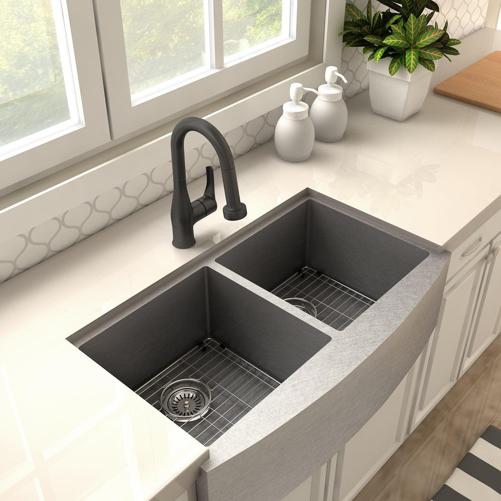 ZLINE Dali Kitchen Faucet - High Arc Pull Down Sprayer, Brushed Nickel, Commercial Grade (DAL KF) | Perfect for Modern Farmhouse & Restaurant Style Kitchens