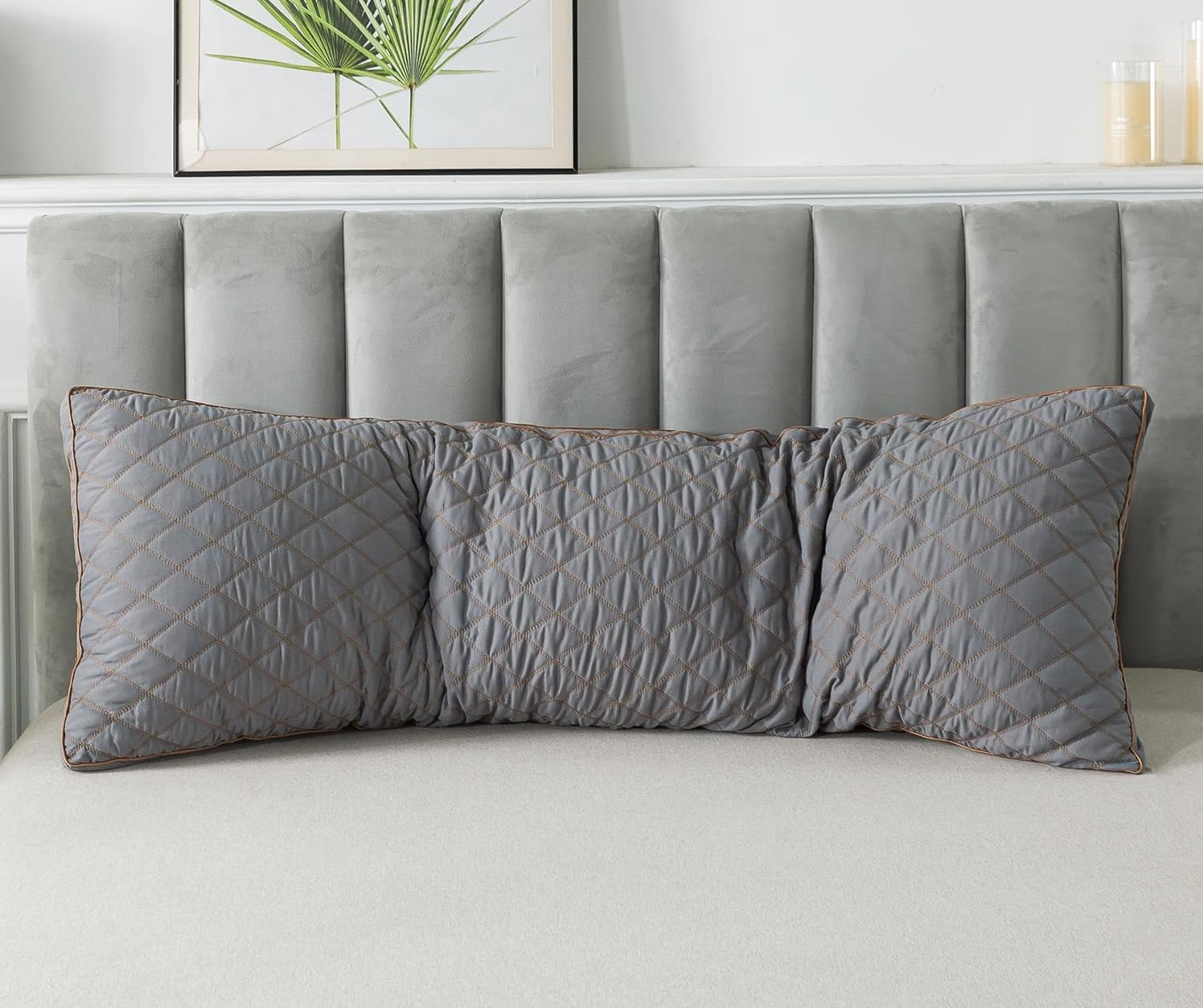 Memory Foam Body Pillow for Adults - Extra Long Full Body Pillow for Side Sleepers & Pregnancy Support, Dark Grey - Perfect for Bed, Couch & Travel Comfort