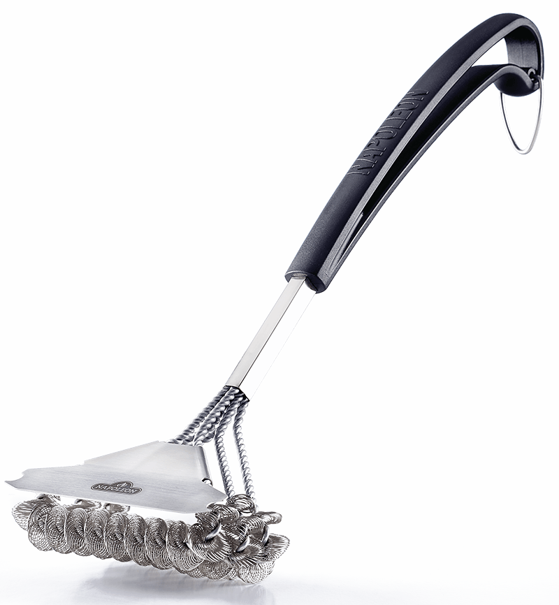 Napoleon Bristle-Free Triple Row Grill Brush 62059 - Heavy Duty BBQ Grill Cleaner for Stainless Steel & Cast Iron Grates - Perfect for Outdoor Cooking & Backyard BBQs