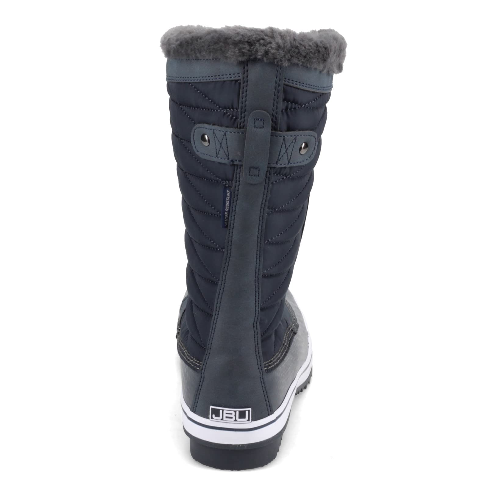 JBU by Jambu Women's Waterproof Winter Boots - Slip Resistant, Insulated Cold Weather Shoes for Snow & Rain, Comfortable Ankle Booties, Blue, Size 8.5 | Perfect for Hiking, Walking Dog & Outdoor Activities