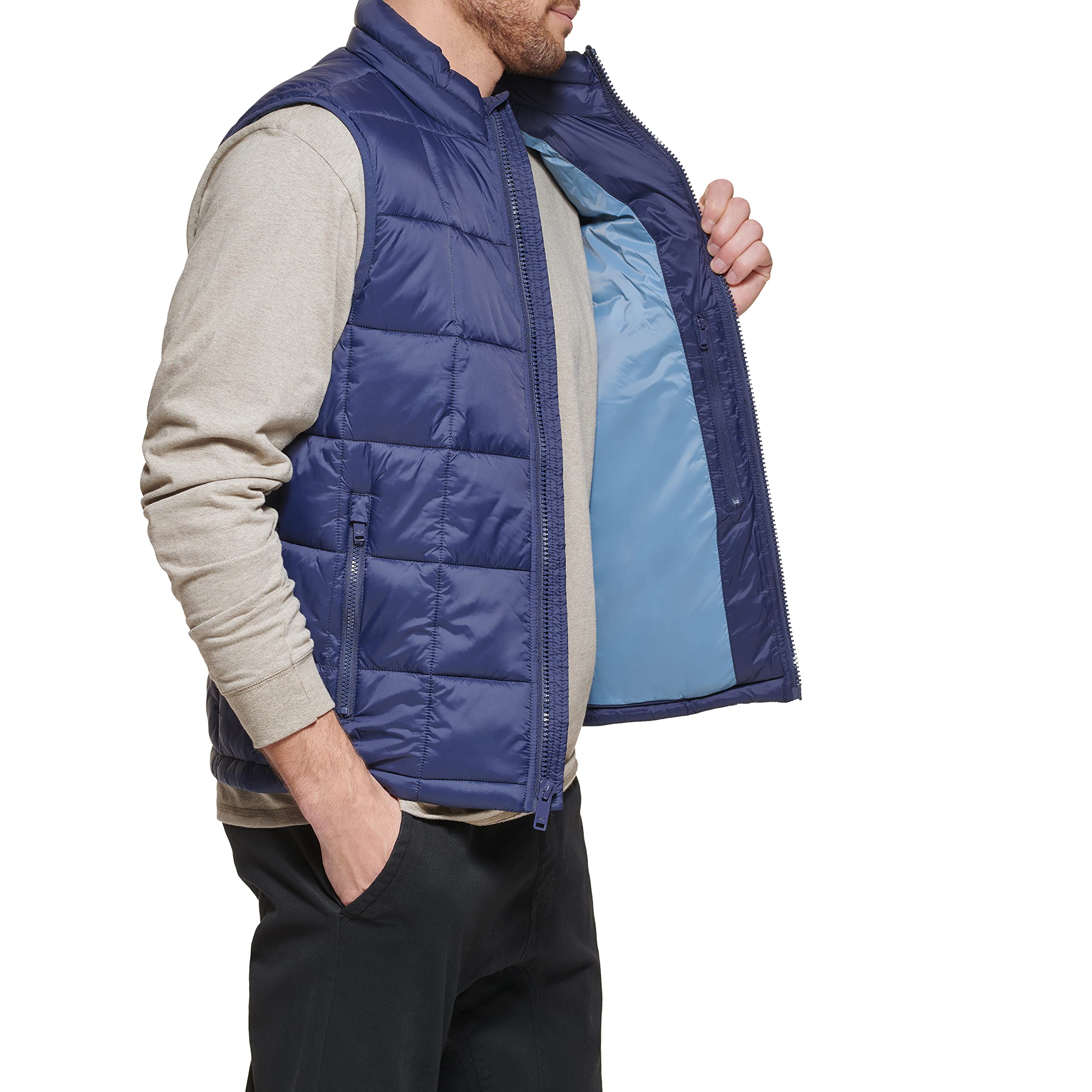 Dockers Men's Quilted Puffer Vest - Lightweight Warm Winter Jacket for Outdoor Activities, Hiking & Casual Wear