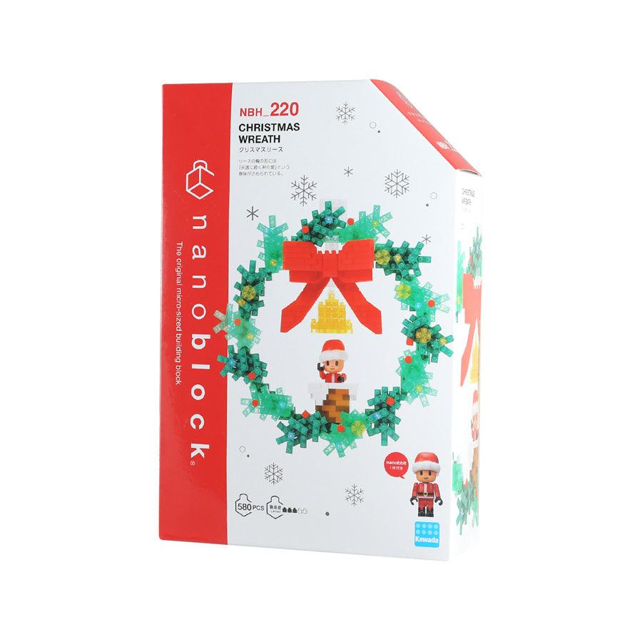 KAWADA Nanoblock Christmas Wreath Building Kit - DIY Mini Holiday Decoration for Home, Office & Gifts | Creative STEM Toy for Adults & Kids
