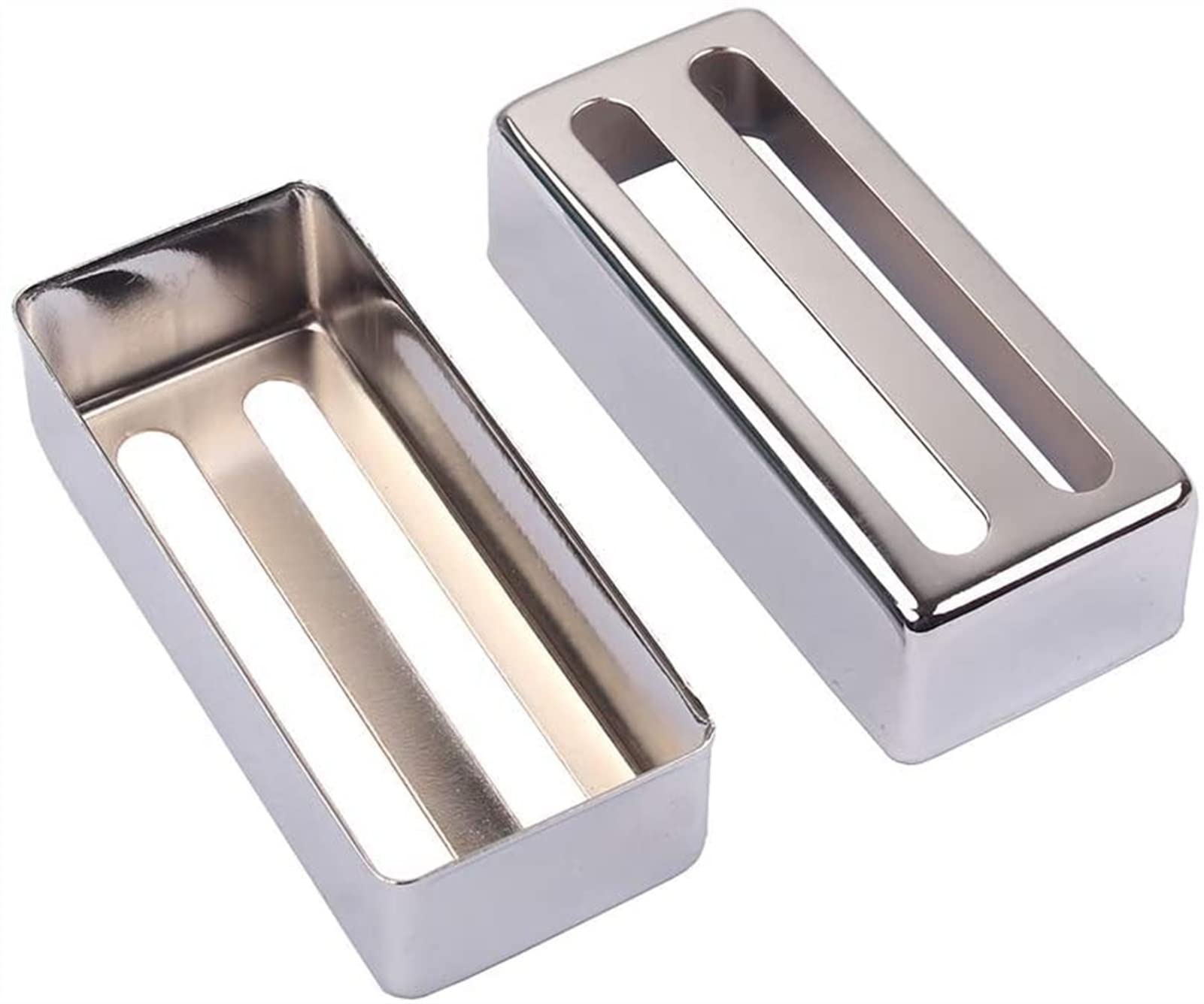 2-Piece Humbucker Electric Guitar Pickups with Chrome Cover - Professional Replacement Pickup Set for Rock & Metal Music Performances