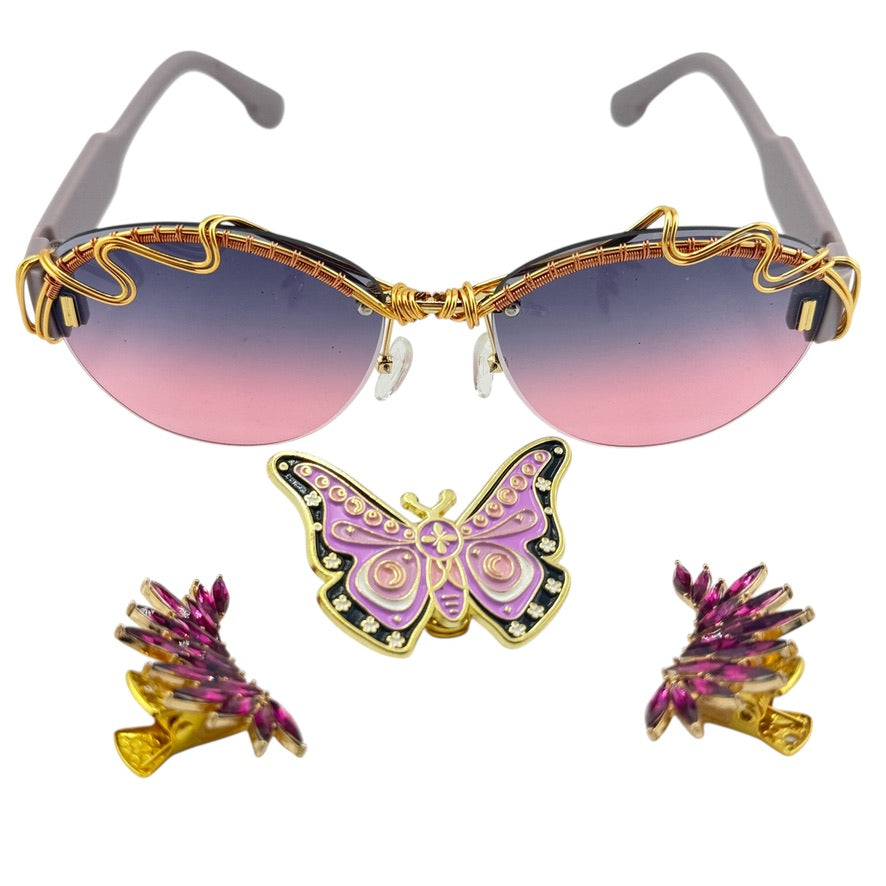 CRYSTAL WINGS Spunclips™ Hair Clips for Women - Fashion Hair Accessories for Everyday Use, Parties & Special Occasions