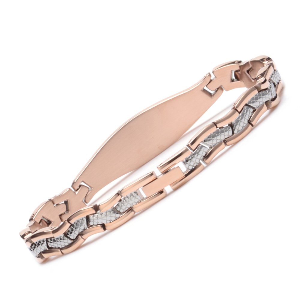 Custom Engraved Stainless Steel Medical ID Bracelet for Women - Waterproof Mermaid Design Alert Bracelet with Free Personalization - Perfect for Allergies, Diabetes & Emergency Medical Identification