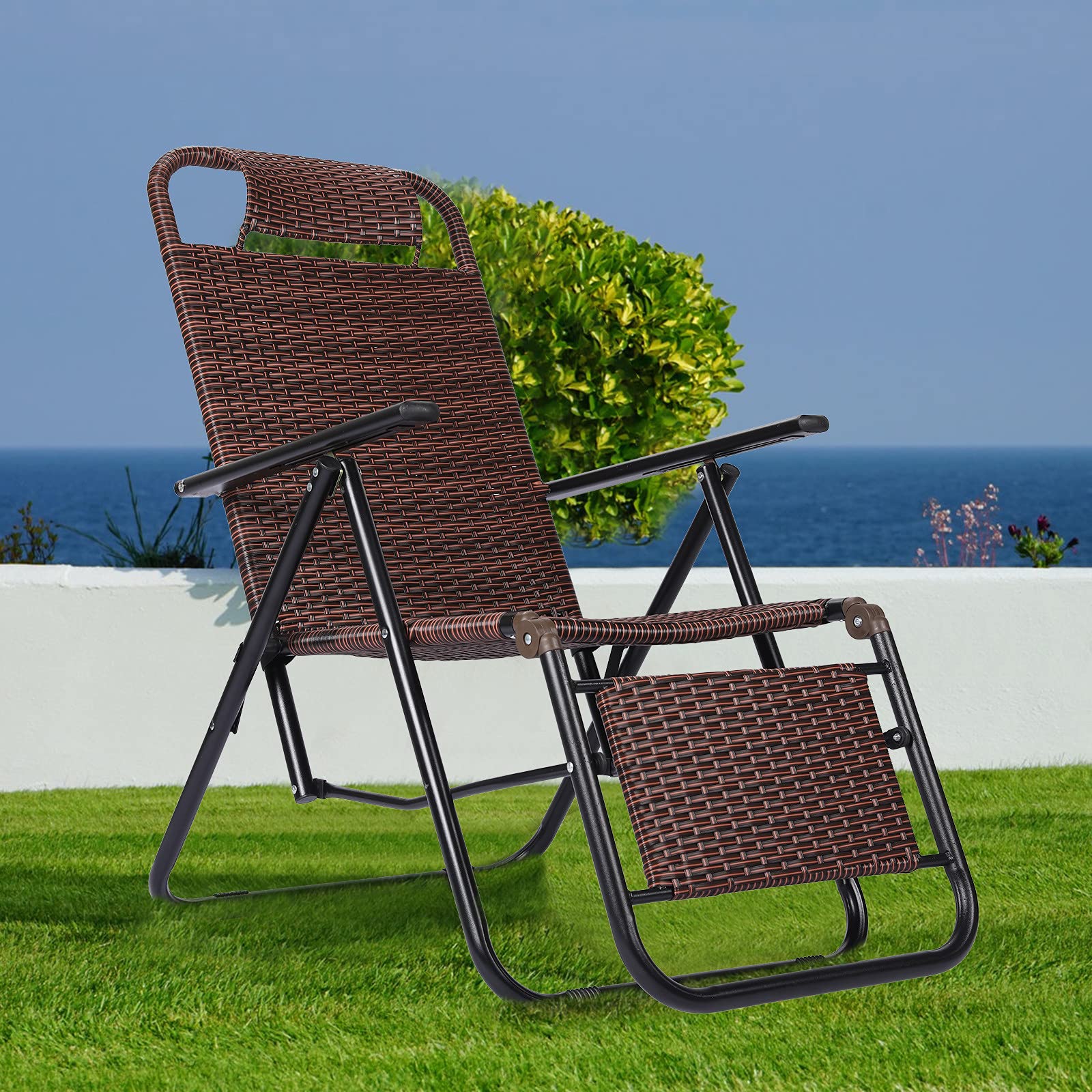 Premium Chaise Lounge Chair - Foldable Reclining Hammock Chair with Adjustable Backrest for Outdoor Camping, Beach, Patio & Backyard Relaxation | Portable Luxury Camping Chair for Adults