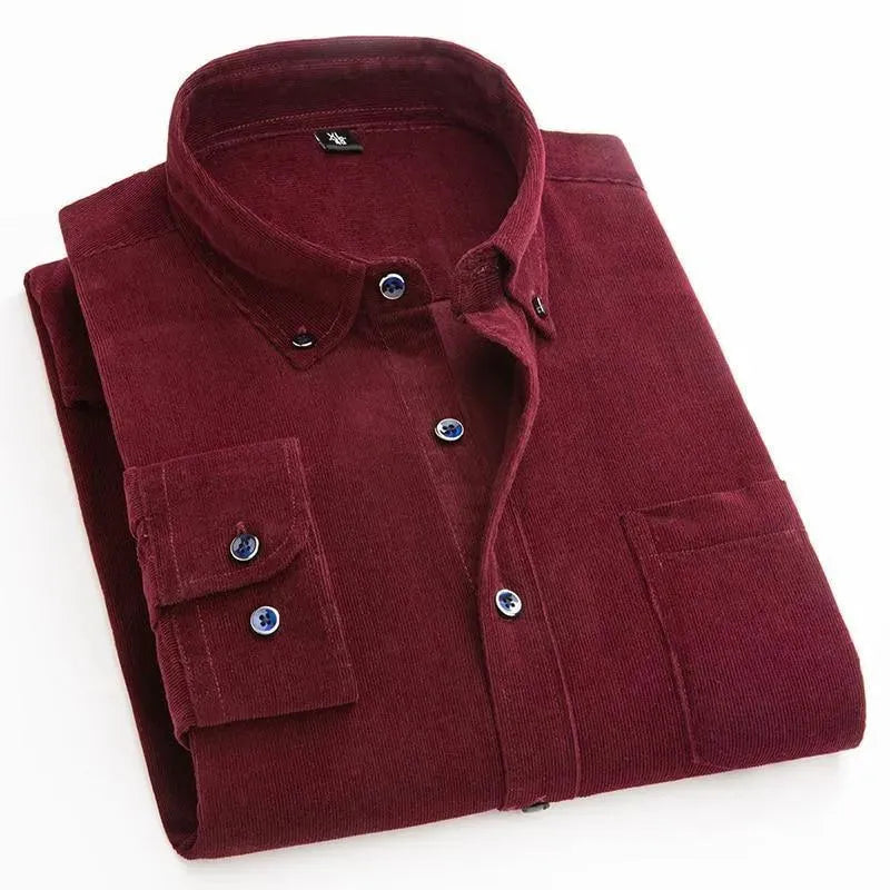 Men's Corduroy Shirt for Wales - Comfortable & Stylish Casual Button Down Shirt for Everyday Wear, Outdoor Activities & Work