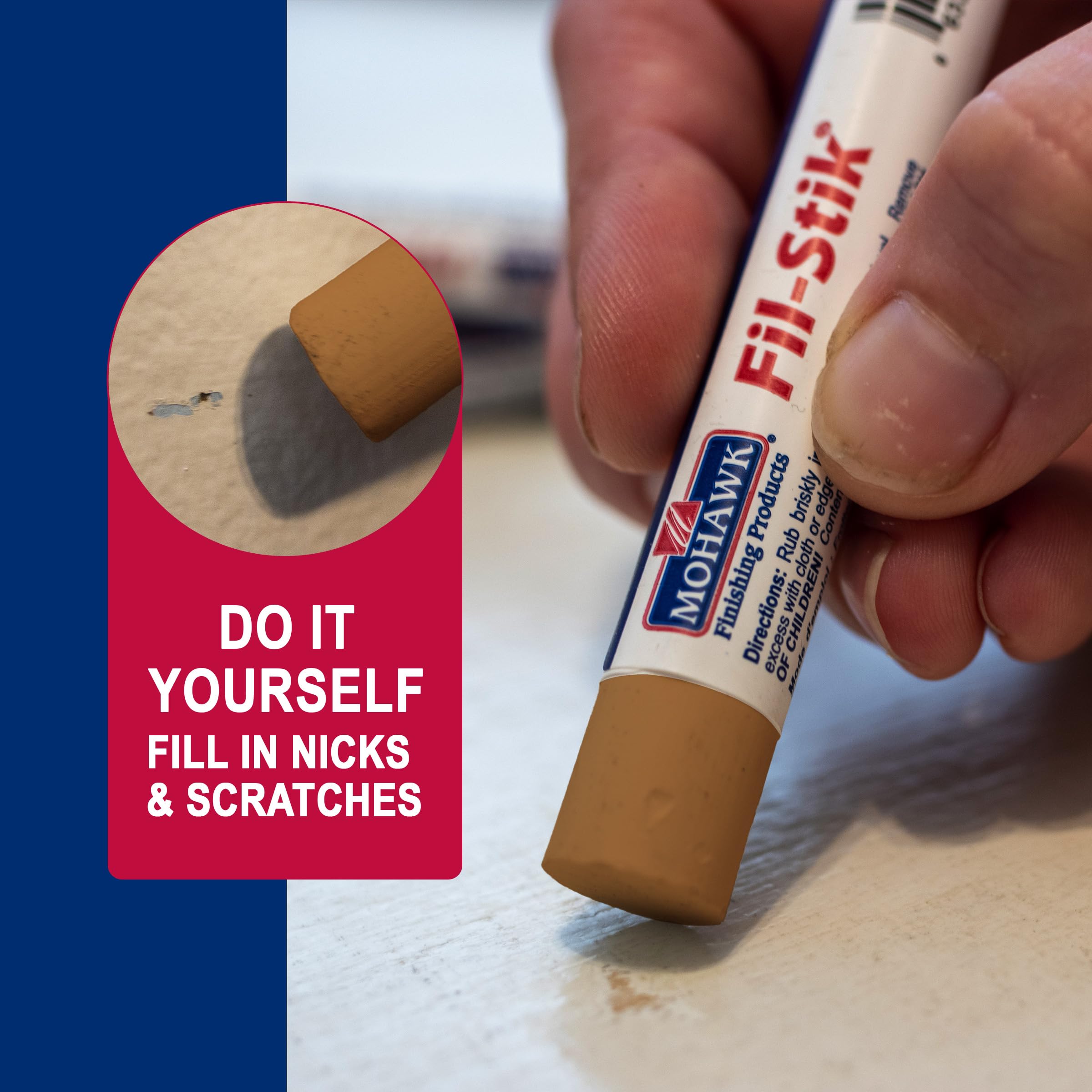 Mohawk Fil-Stik Wax Putty Stick - Fontana New M230-0300 (1 Count) - Perfect for Woodworking, Furniture Repair & DIY Crafts
