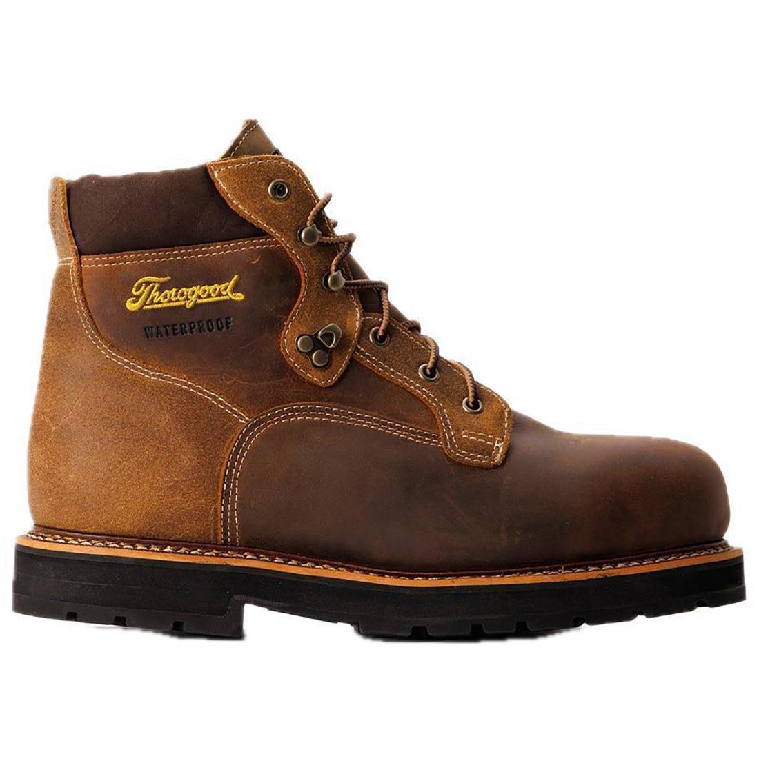 Iron River Series 6 Composite Toe Waterproof Work Boots - Crazy Horse Leather with 90° Heel for Men | Slip Resistant & Electrical Hazard Protection | Ideal for Construction, Landscaping & Outdoor Work