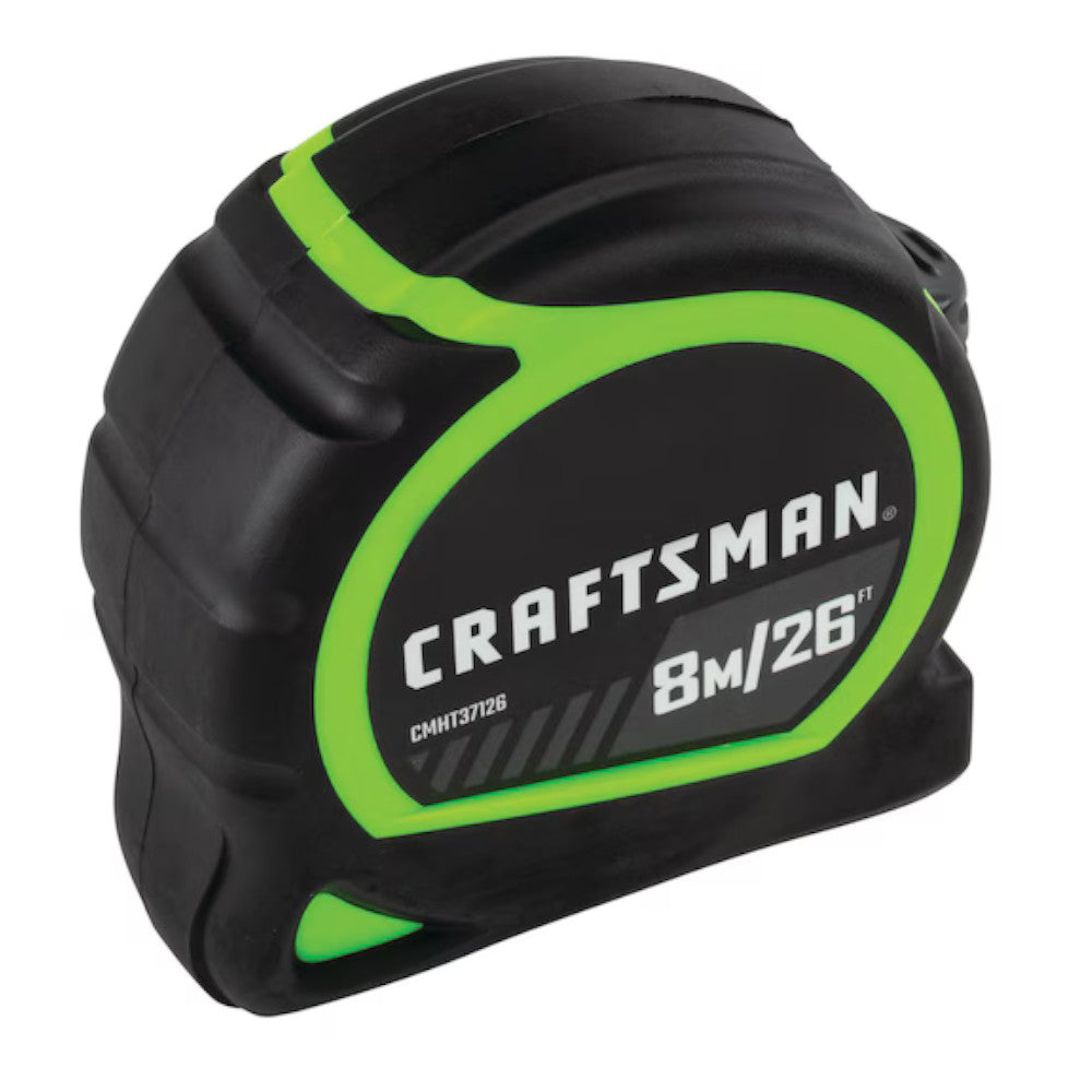 CRAFTSMAN 1 Inch x 26 Feet (8m) High Visibility Tape Measure - Perfect for Construction, DIY Projects, and Home Improvement