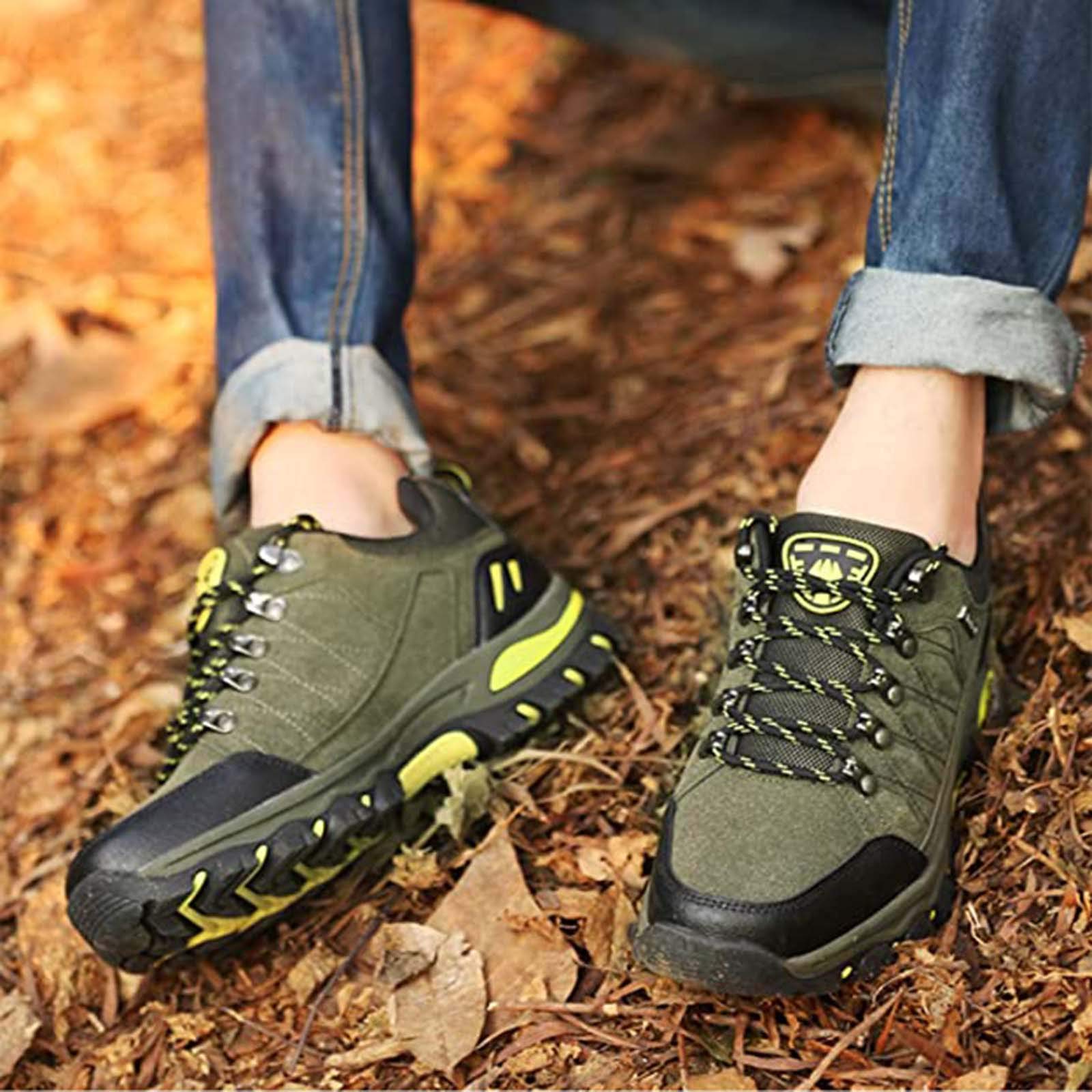 NJGRAE Women's Running Shoes - Lightweight Mesh Fitness Trainers for Hiking, Trekking & Outdoor Sports | Waterproof Climbing Shoes for Women | Perfect for Gym, Trail Running & Casual Wear | Ha1 Yellow