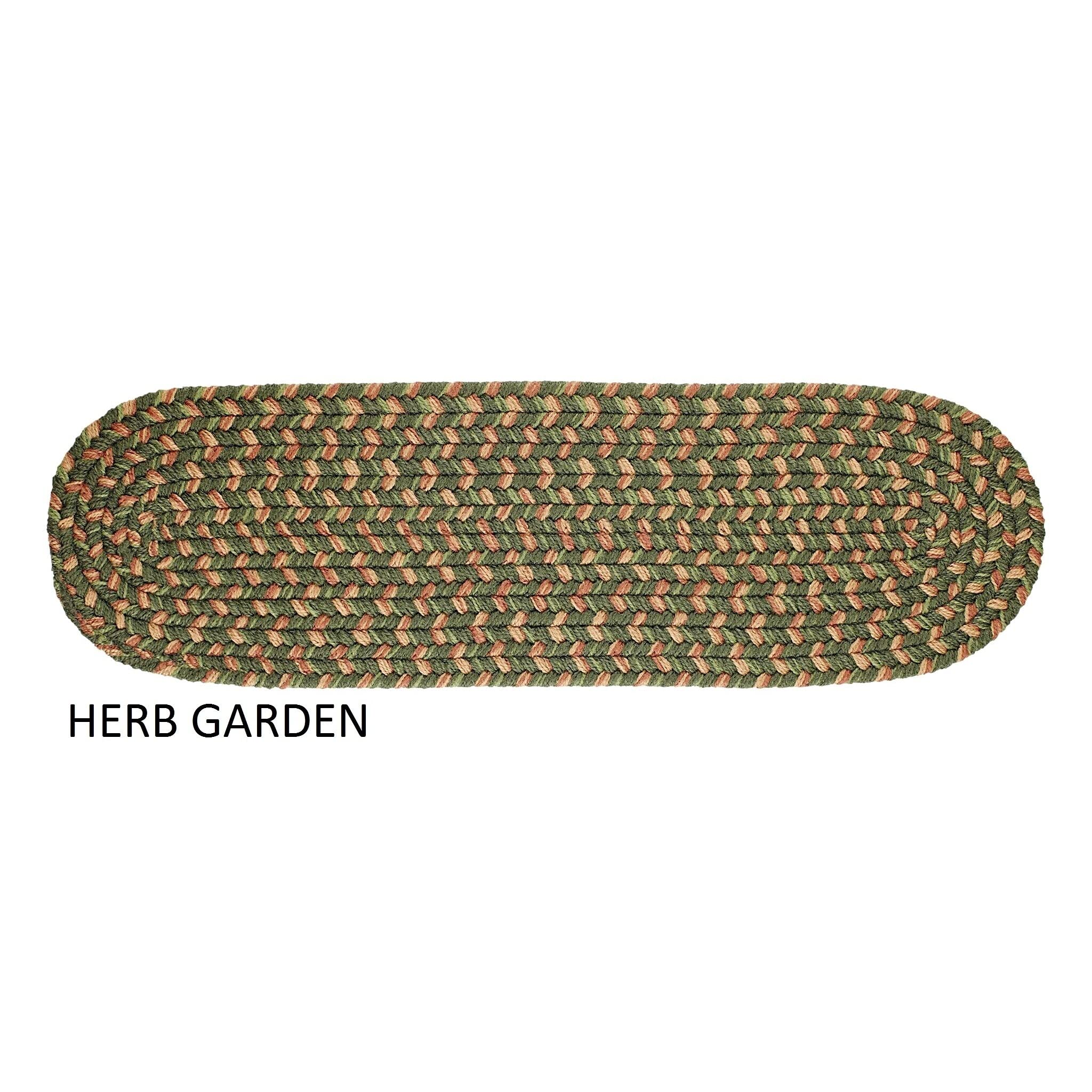 Rhody Rug Ellsworth 2' x 8' Indoor/Outdoor Braided Runner - Blue Lake Border, Antimicrobial & Stain Resistant, Reversible Design - Perfect for Patios, Hallways & High-Traffic Areas