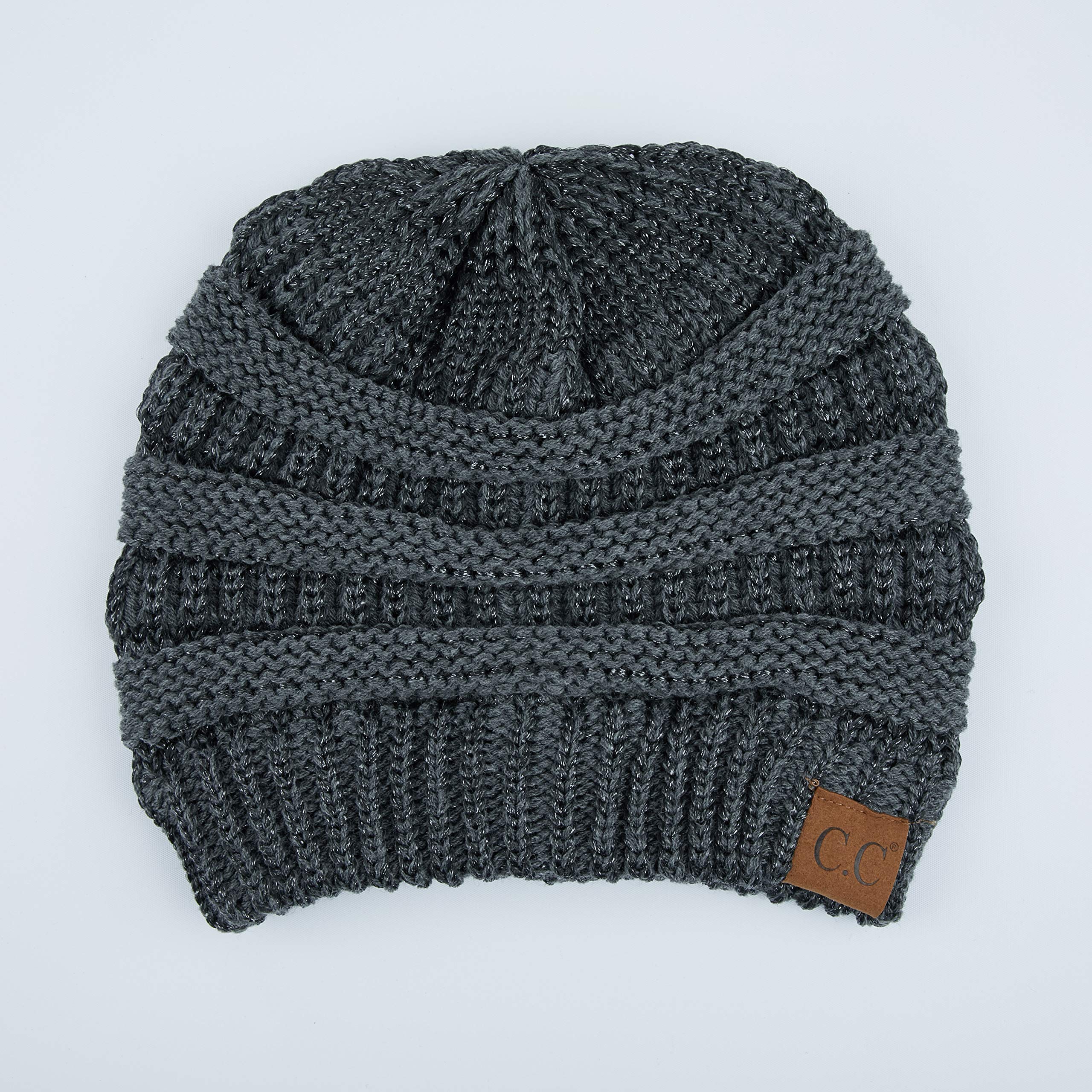 CC Exclusives Solid Color Beanie Tail Hat - Winter Warm Knit Cap for Women & Men - Perfect for Skiing, Snowboarding & Cold Weather Fashion