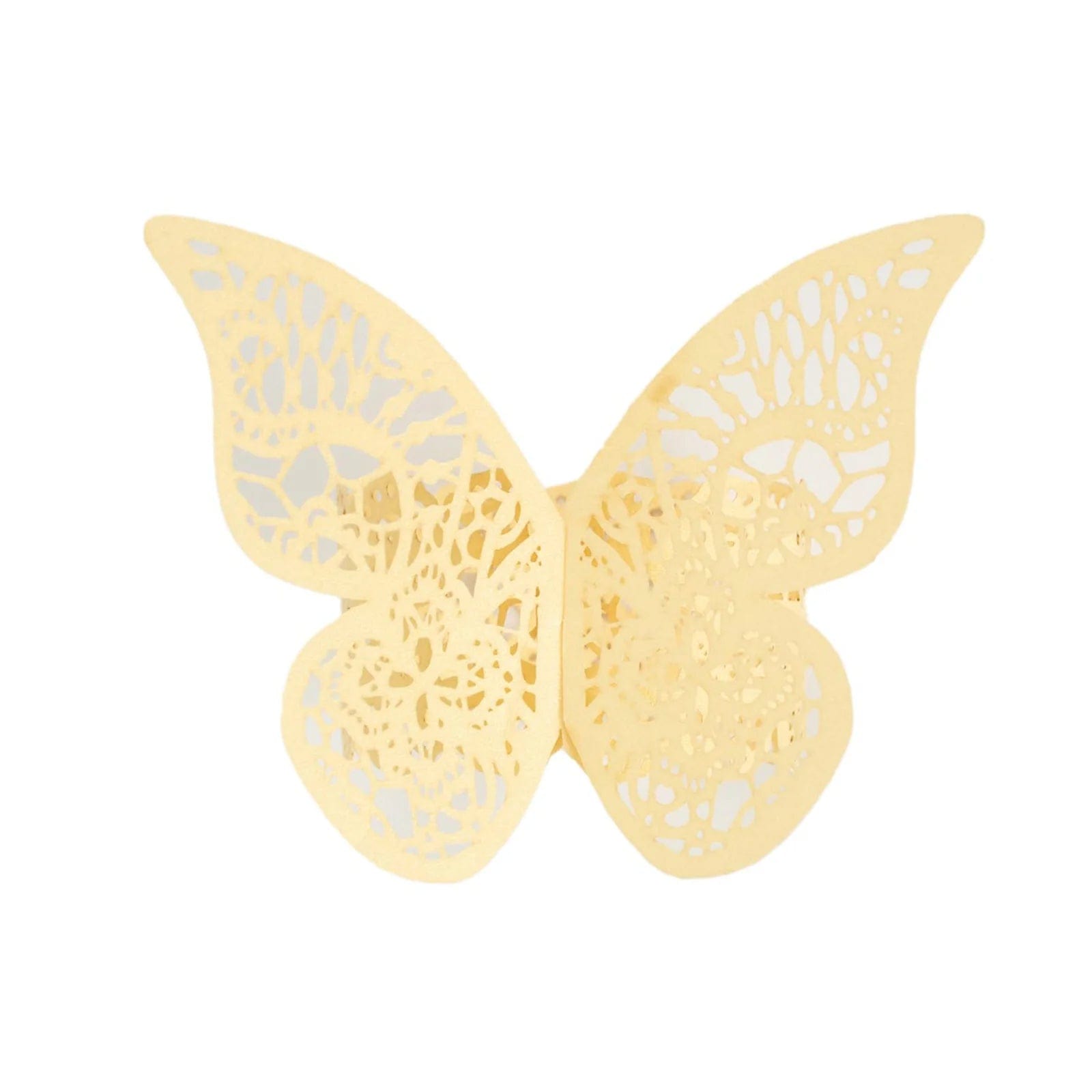 12 Pack Laser Cut 3D Butterfly Napkin Rings for Wedding, Party & Table Decor - Elegant DIY Paper Craft for Dinnerware & Home Decoration