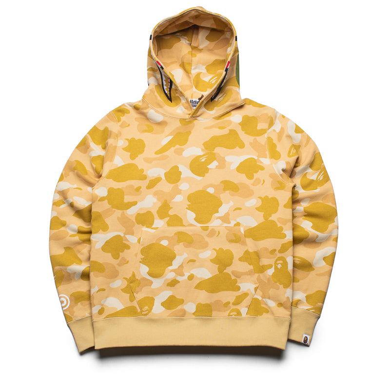 BAPE Color Camo Shark Full-Zip Hoodie Sweatshirt for Men - Yellow | Streetwear Fashion, Urban Style, Casual Wear for Daily Outfits & Hip-Hop Culture