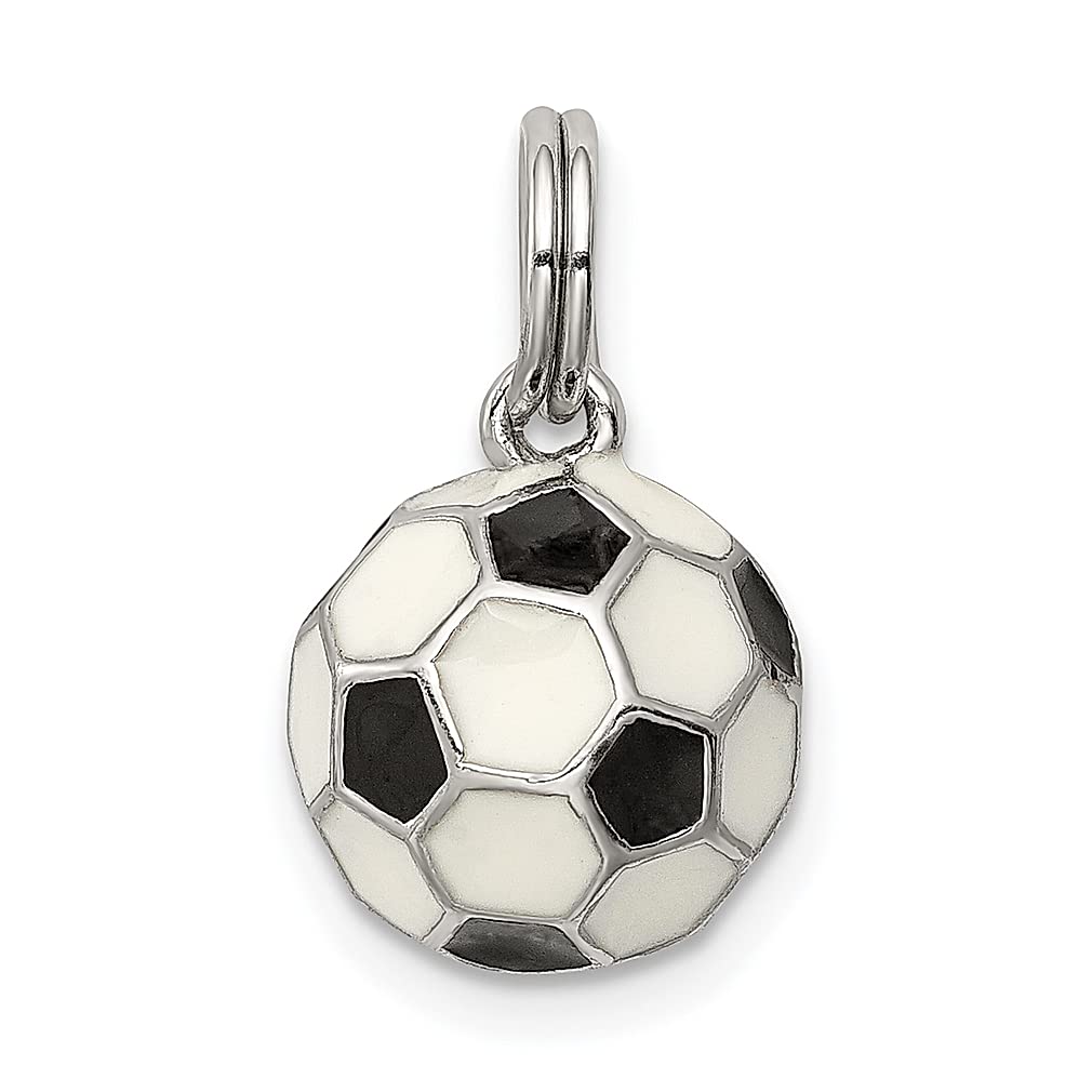 925 Silver Soccer Ball Necklace - Women's Sports Jewelry Gift for Soccer Fans