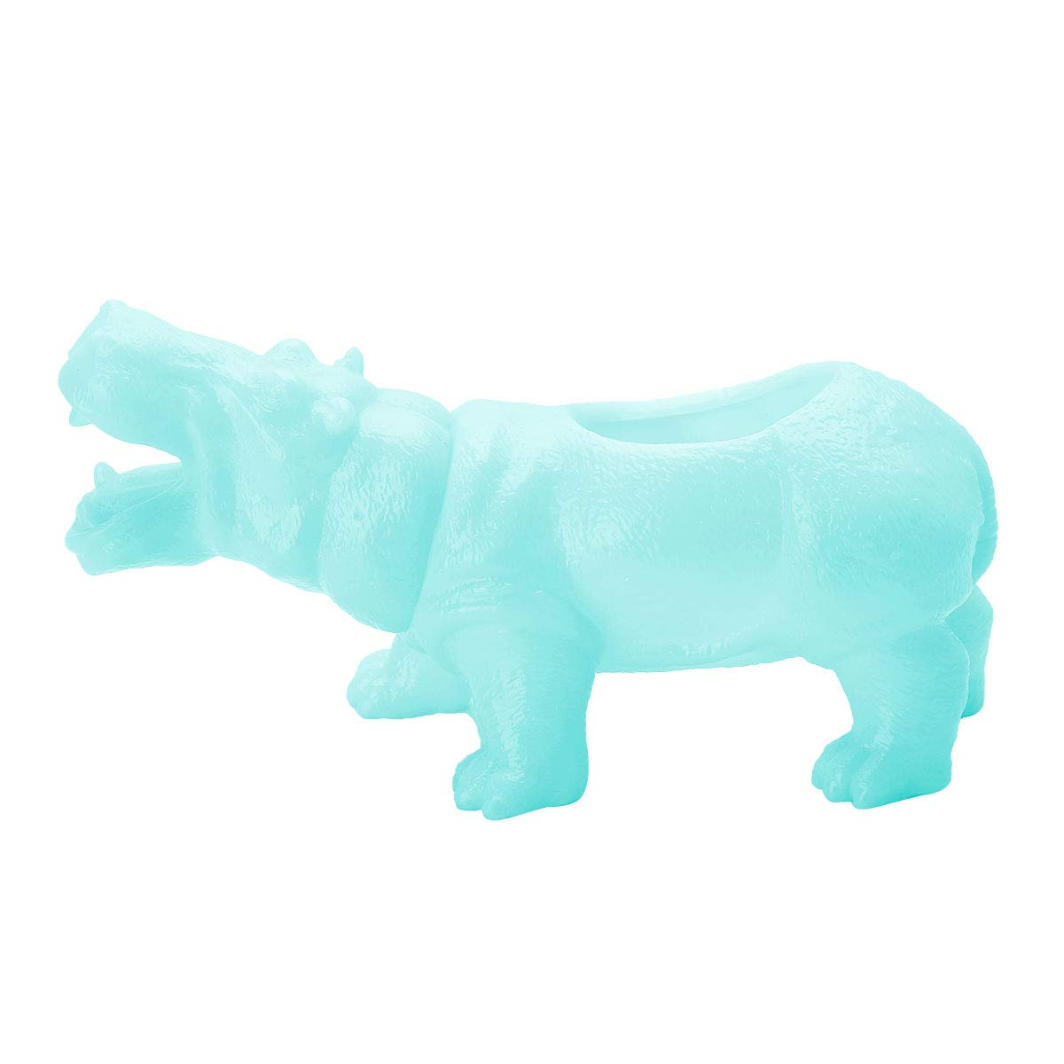 Dinosaur & Rabbit Shaped Succulent Planter - Creative Cactus Bonsai Flower Pot for Home & Office Desktop Decoration (Light Blue Hippo) | Perfect for Indoor Plants, Succulents, Air Plants & Small Cacti
