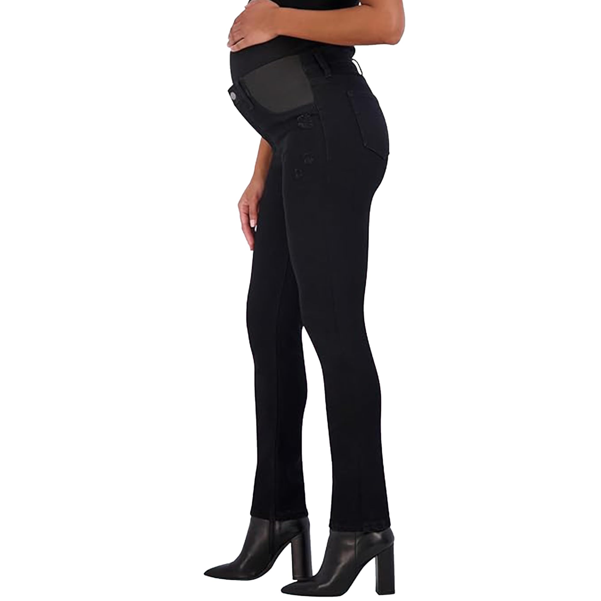 Savi Parker Women's Maternity Jeans Under The Belly – Comfortable Stretch Straight Leg Distressed Denim Pants for Pregnancy - 29