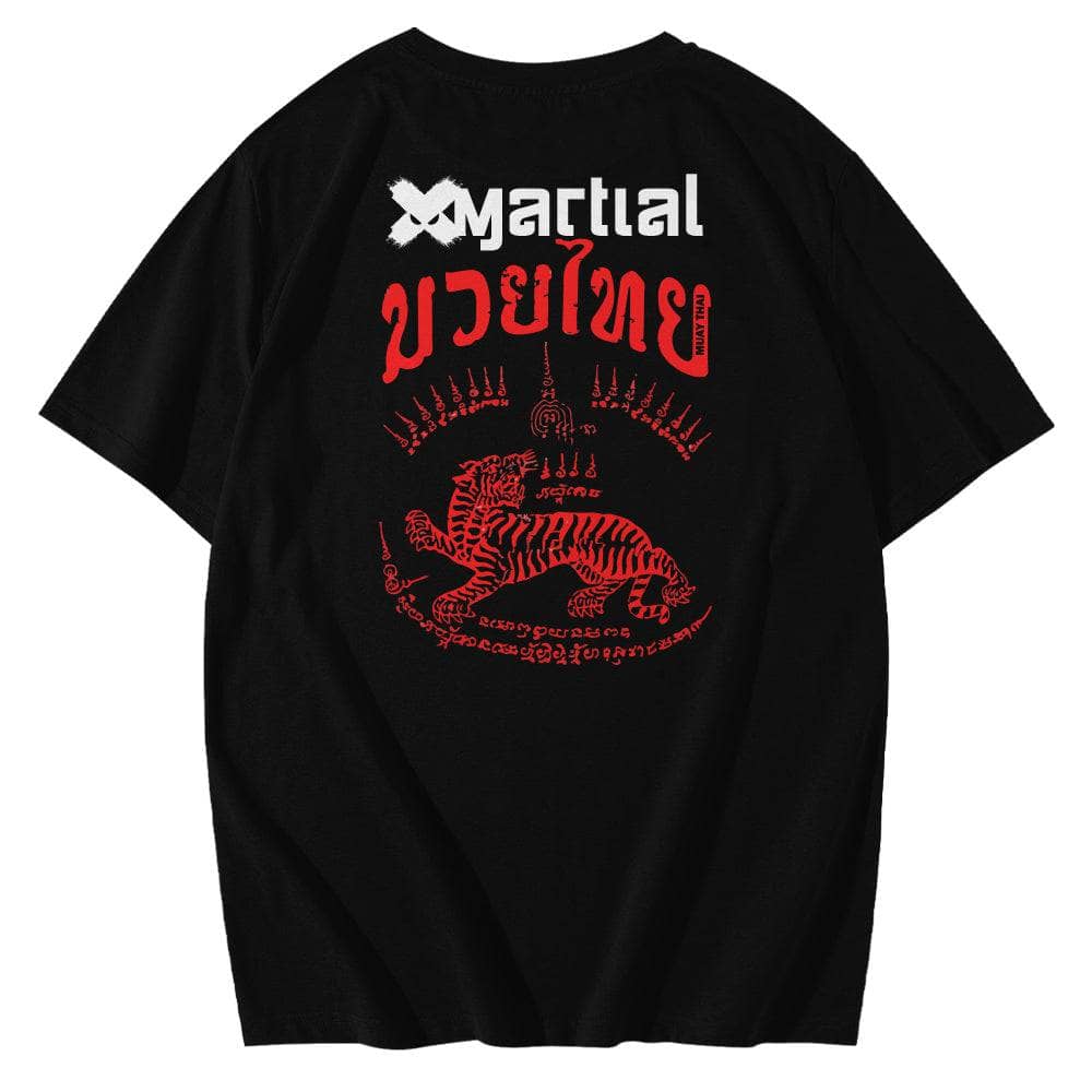 Muay Thai Shirts King Tiger - Authentic Thai Boxing T-Shirts for Men & Women - Perfect for Training, Gyms, and MMA Fighters