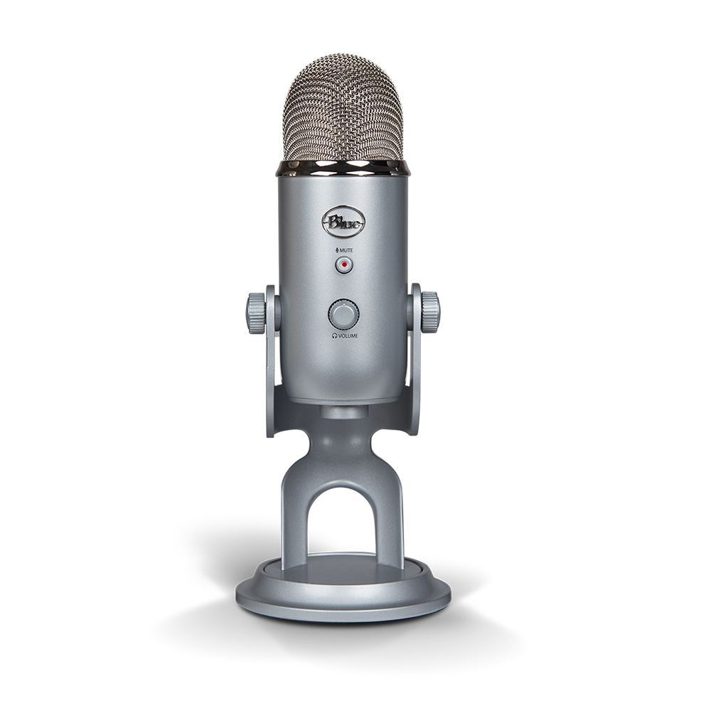 Blue Yeti USB Microphone - Professional Condenser Mic for Streaming, Podcasting & Gaming - Silver (Perfect for Home Studios & Content Creators)