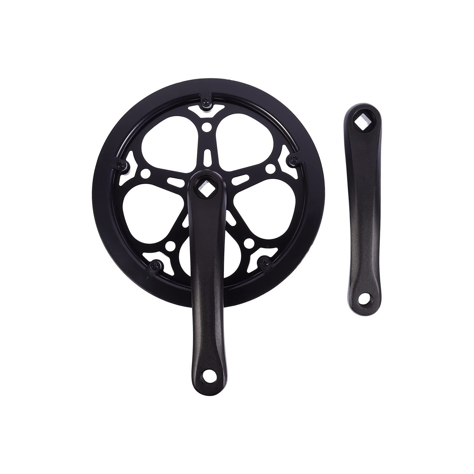 Abaodam 1 Set Single Ring Bike Crankset Kit - Black Single Chain Wheel Bicycle Accessories for Mountain & Road Bikes | Durable Bike Parts for Cycling & Commuting