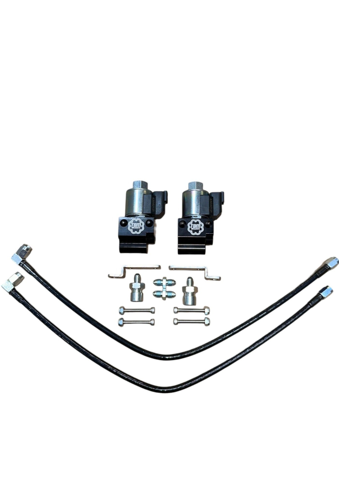 2015-2024 Ford Mustang S550/S650 TBM Dual Line Lock Kit with Brackets - Performance Brake Lock System for Drag Racing & Burnouts