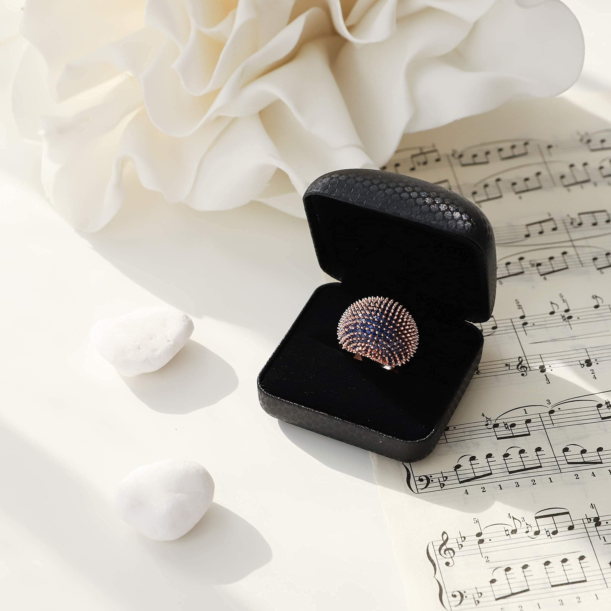 Elegant Cubic Zirconia Rose Gold Plated Rings for Women - Hypoallergenic Nickel-Free Fashion Jewelry - Perfect for Weddings, Parties & Everyday Wear