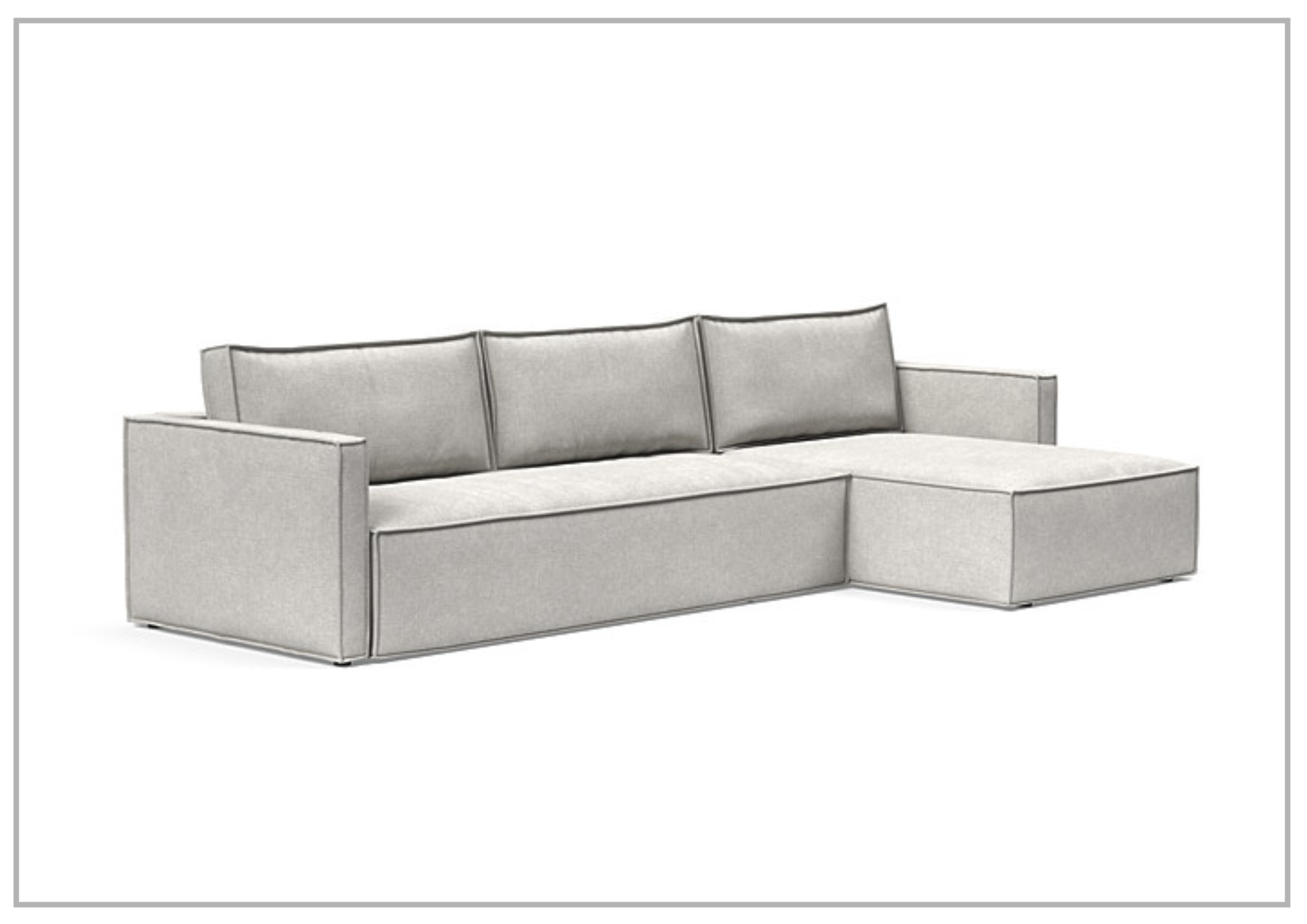 Innovation Living Newilla Fabric L-Shaped Sectional Sleeper Sofa - Convertible Sofa Bed for Small Spaces, Modern Living Room Furniture with Storage, Perfect for Apartments, Guest Rooms & Home Offices