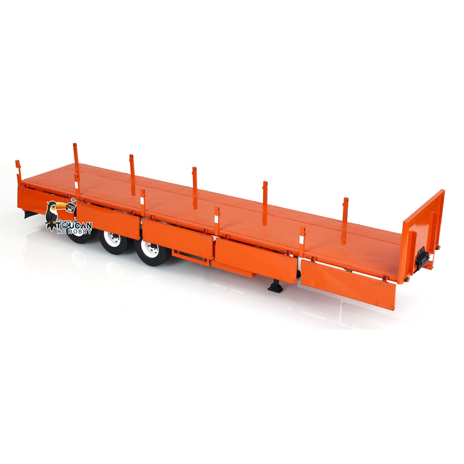 1/14 Scale 3 Axle Metal Semi Trailer for RC Tractor Trucks - DIY Assembled Model with Hydraulic Dump Function (Perfect for RC Construction Play, Truck Shows & Collector Displays)