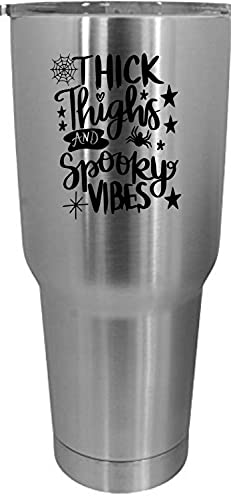 Halloween Stainless Steel Tumbler 30oz - Spooky Vibes Cup for Parties & Gifts