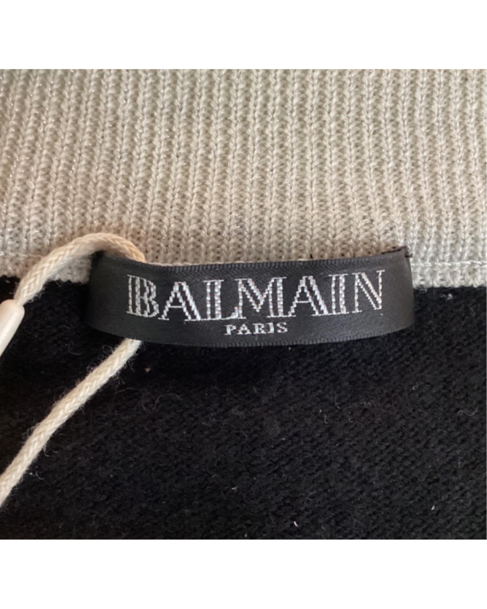 Balmain Logo Cashmere Sweater for Women - Luxury Soft Knit Pullover for Fall & Winter - Perfect for Office, Parties & Casual Outfits