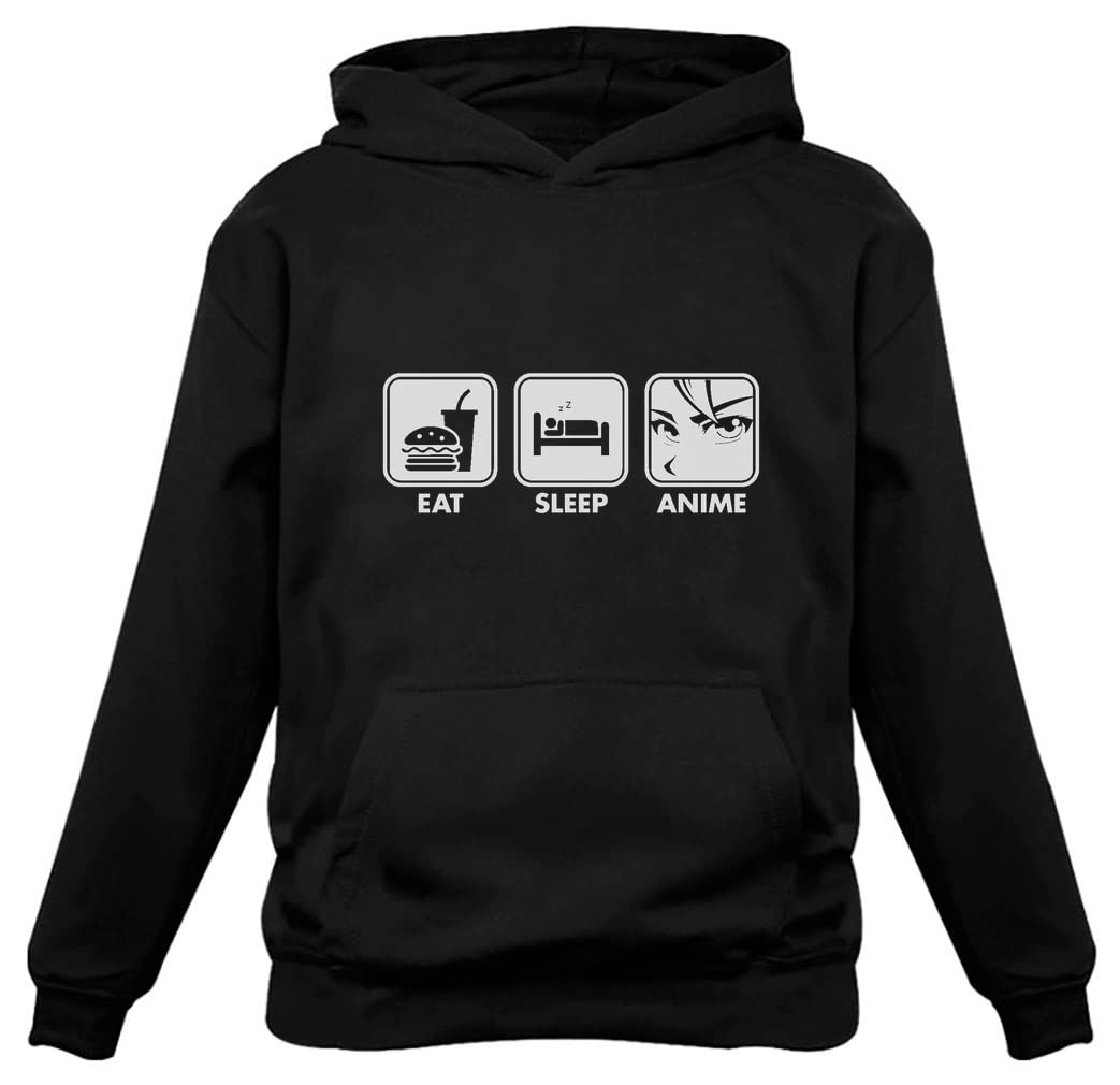 Tstars Anime Hoodies for Men & Women - Japanese Manga Graphic Pullover Sweatshirt | Unisex Casual Wear for Anime Fans, Gaming, Cosplay & Street Fashion