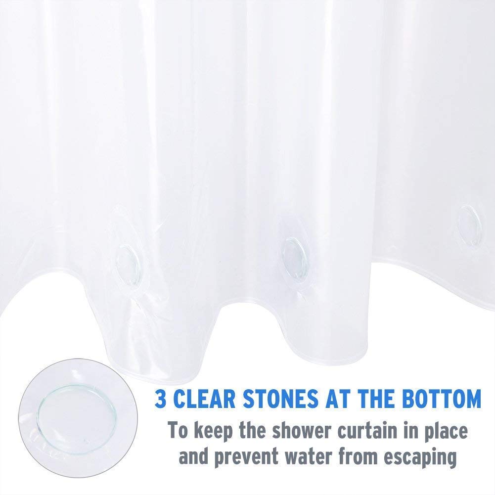 Amazer Plastic Shower Curtain Hooks - Bathroom Decor Essentials