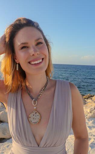 Courtney 5-Way Adjustable Druzy Crystal Beaded Necklace in Ivory - Elegant Layered Jewelry for Women, Perfect for Weddings, Parties & Everyday Wear