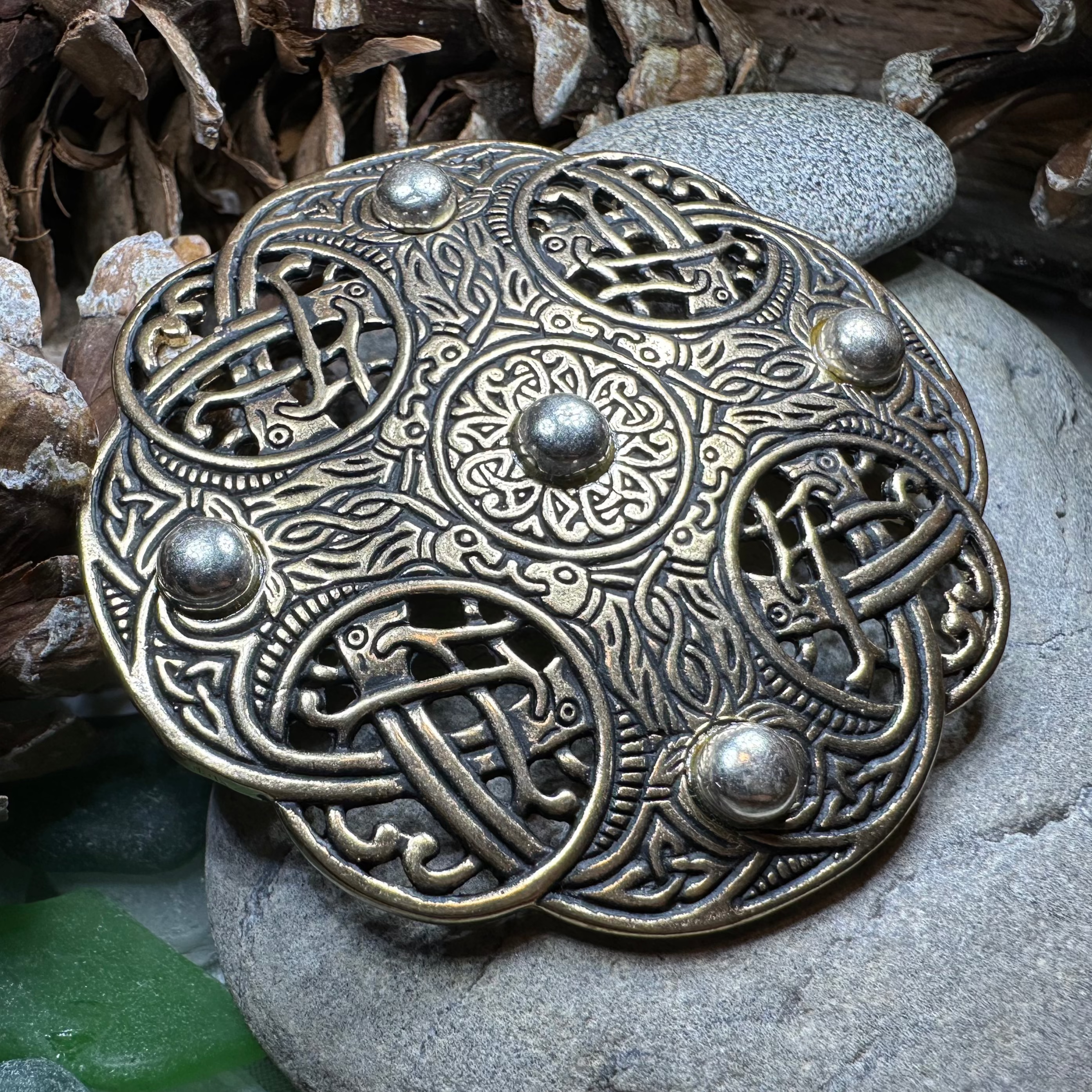 Authentic Anglo-Saxon Galloway Brooch - Viking Jewelry for Men & Women - Medieval Norse Brooch for Costumes, Reenactments & Historical Collections