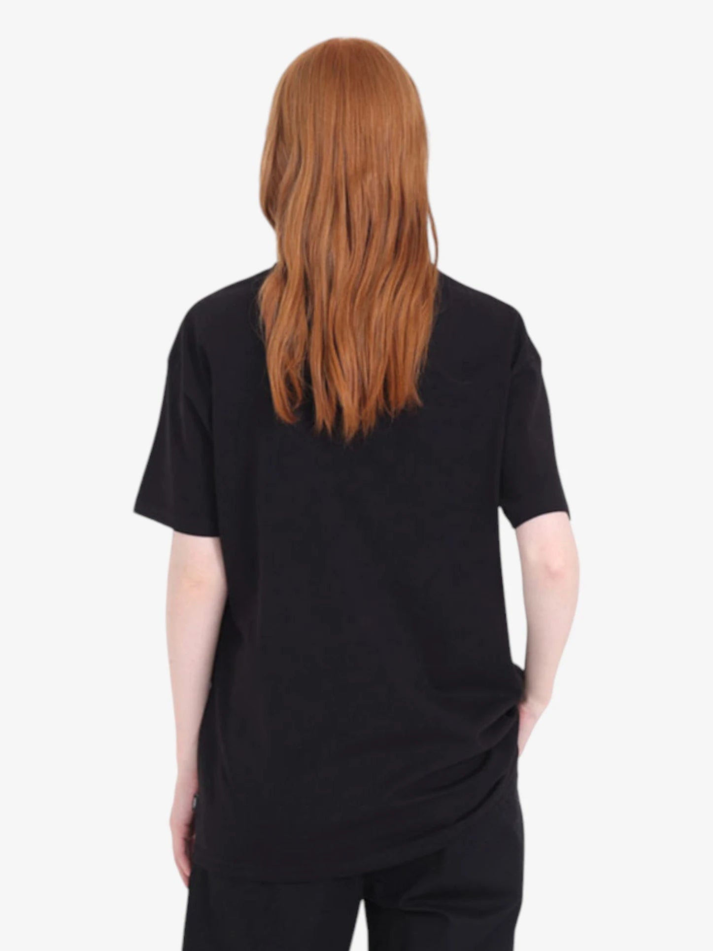 Vans Y2V Oversized Short Sleeve T-Shirt for Men & Women - Black Cotton Streetwear Tee for Casual Wear & Skate Style