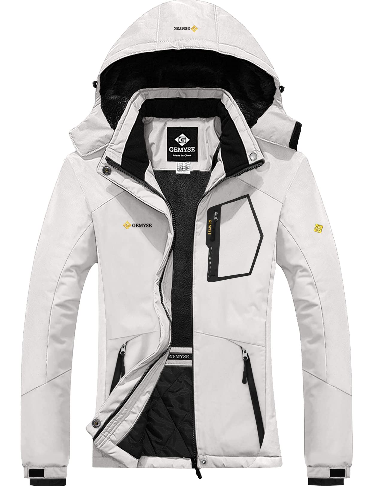 GEMYSE Women's Waterproof Ski Jacket - Windproof Winter Snow Coat for Hiking, Skiing & Outdoor Adventures