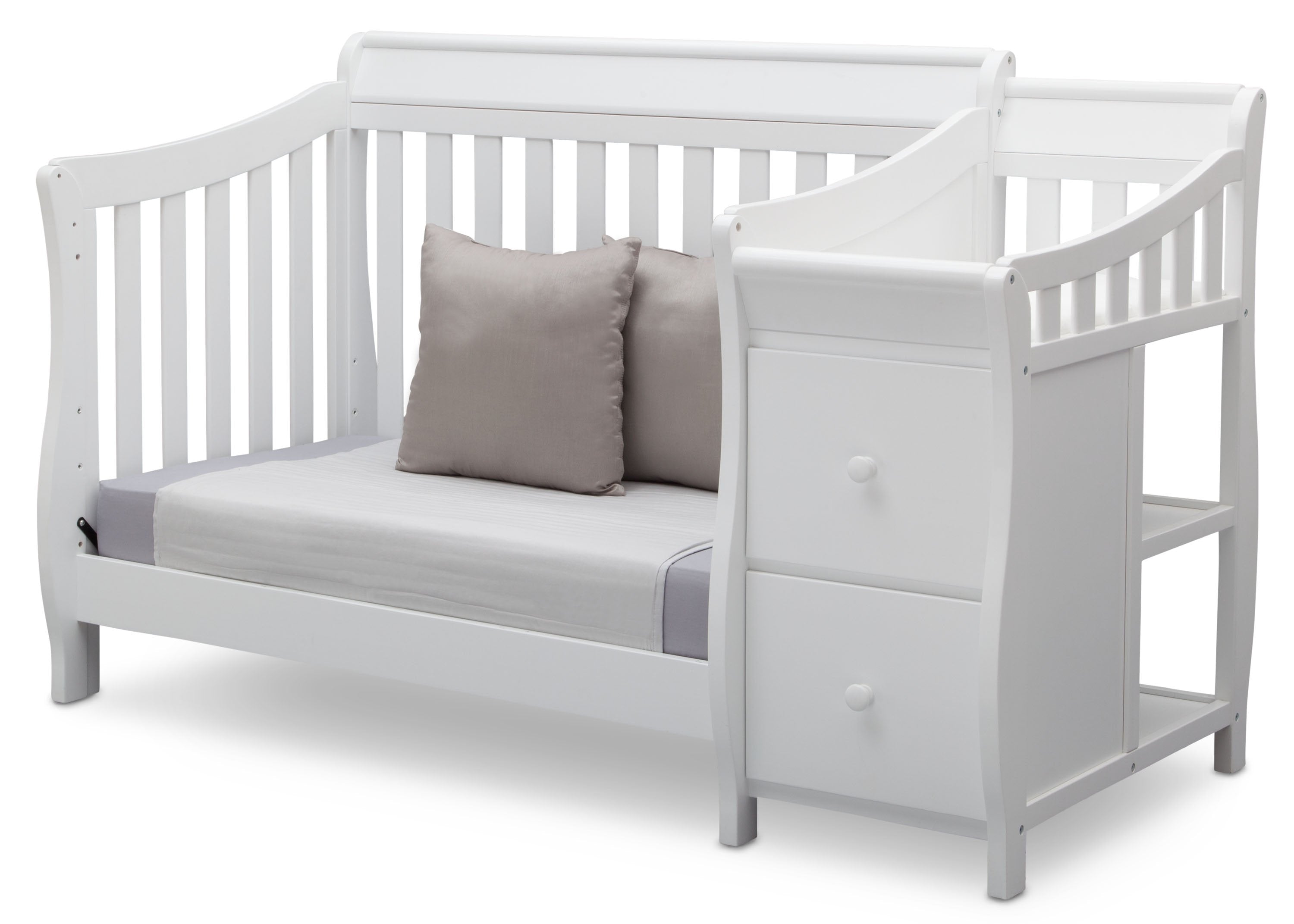 Bentley S Convertible Crib with Changer - 3-in-1 Baby Crib to Toddler Bed & Dresser - Nursery Furniture for Newborns & Infants - Perfect for Bedrooms & Daycare Centers