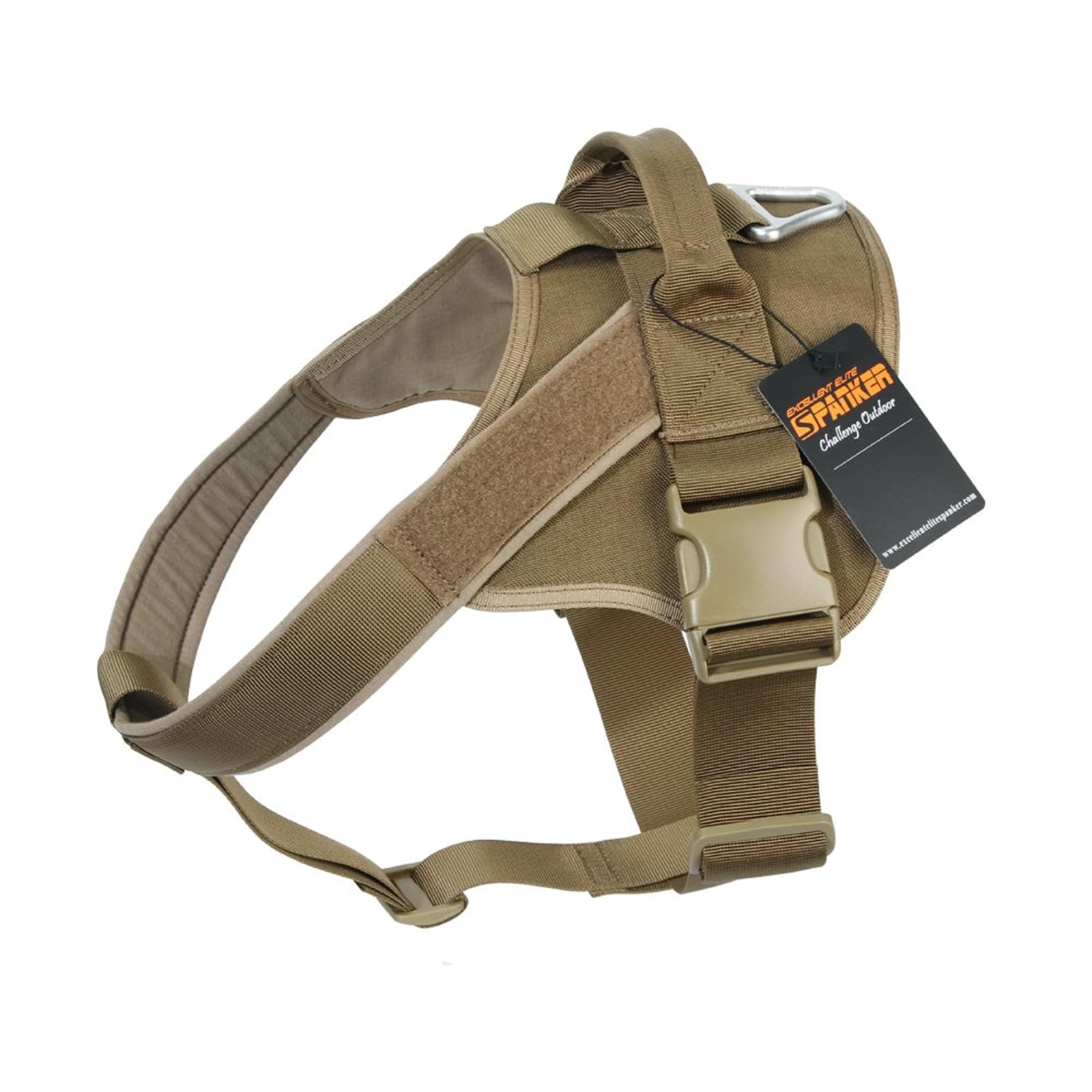 Tactical Dog Harness No-Pull Military Vest - Adjustable Service Dog Harness with Handle for Medium & Large Dogs (XL, Coyote Brown) - Perfect for Police K9 Training, Outdoor Adventures & Working Dogs