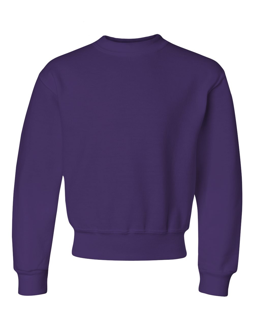 JERZEES Youth Crewneck Sweatshirt - Soft Cotton Pullover Hoodie for Boys & Girls, Purple Medium | Perfect for School, Sports & Casual Wear