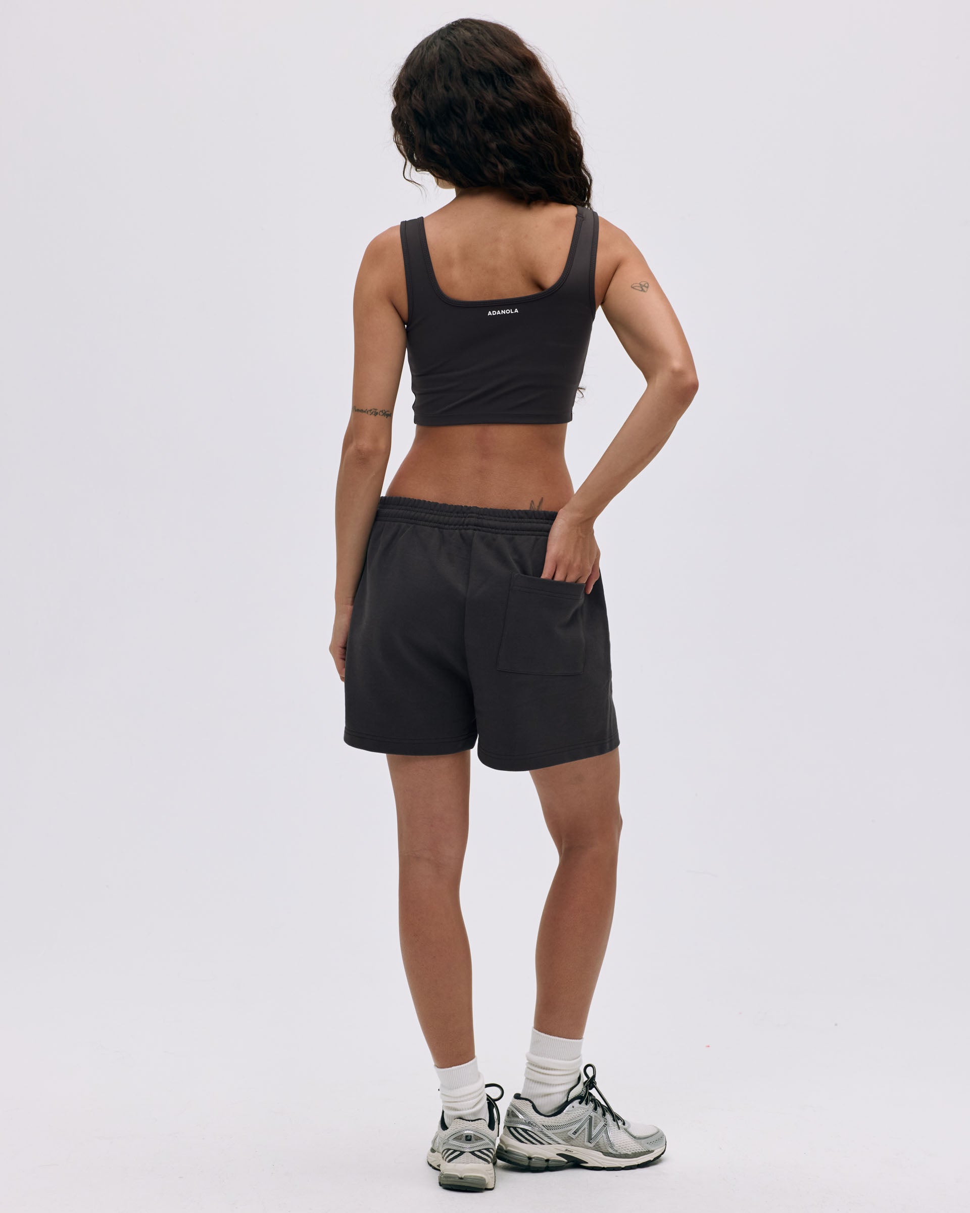 Varsity Sweat Shorts for Men & Women - Comfortable Cotton Blend Athletic Shorts in Coffee Bean & Marshmallow White - Perfect for Gym, Running, Lounge & Casual Wear