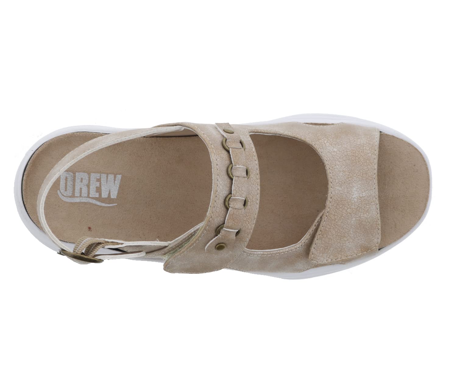 Drew Selina Women's Therapeutic Comfort Sandals with Hook and Loop Closure - Perfect for Plantar Fasciitis, Arch Support & All-Day Wear