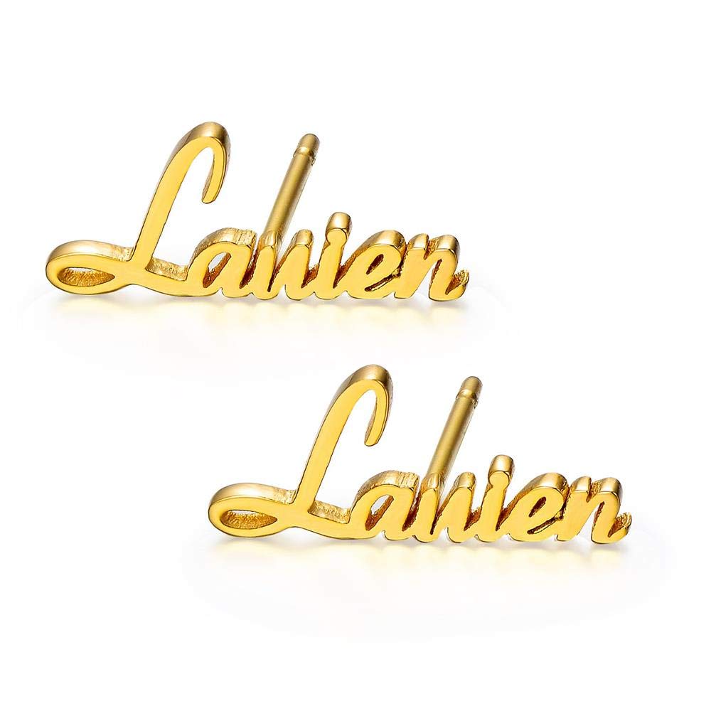 925 Sterling Silver Personalized Name Earrings for Women - Custom Engraved Jewelry Gift for Birthday, Anniversary, Valentine's Day - Perfect for Everyday Wear, Special Occasions & Gift Giving