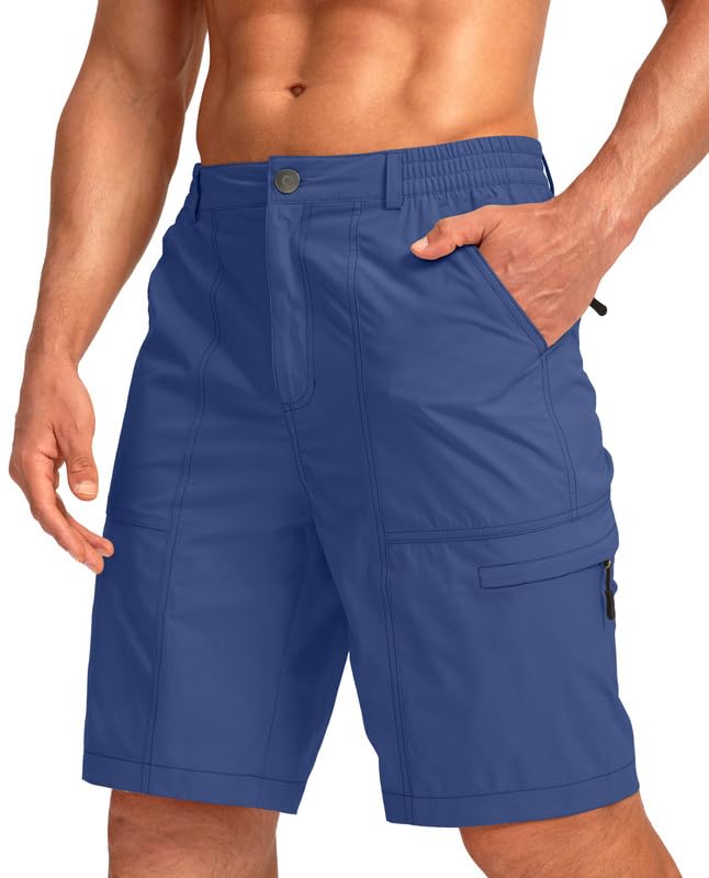 Viodia Men's Quick Dry Hiking Cargo Shorts with 6 Pockets - Lightweight Stretch Outdoor Shorts for Fishing, Golf & Summer Activities | Comfortable & Durable for Adventure Travel