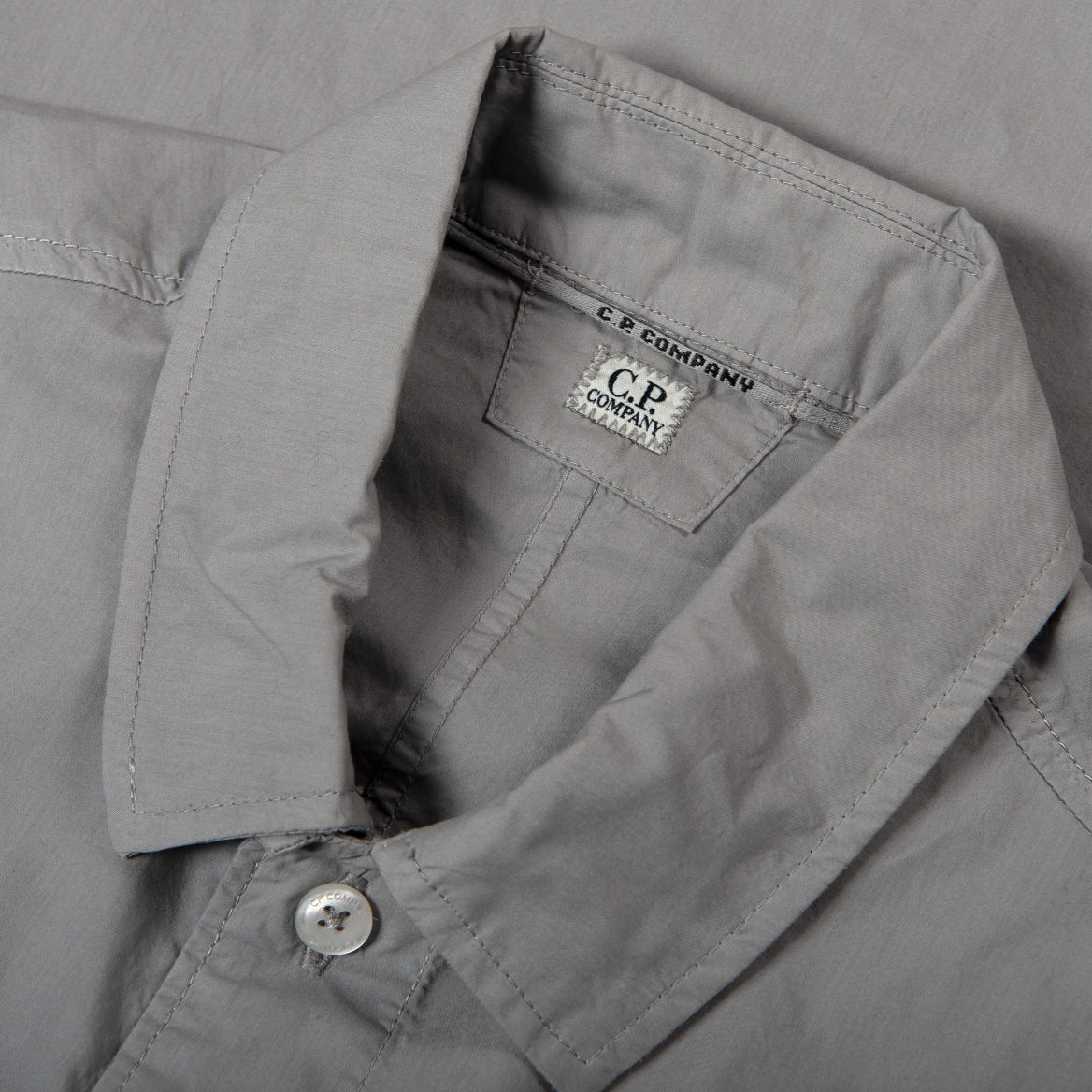 CP Company Men's Embroidered Logo Utility Shirt - Casual Button Down Shirt for Streetwear & Outdoor Activities