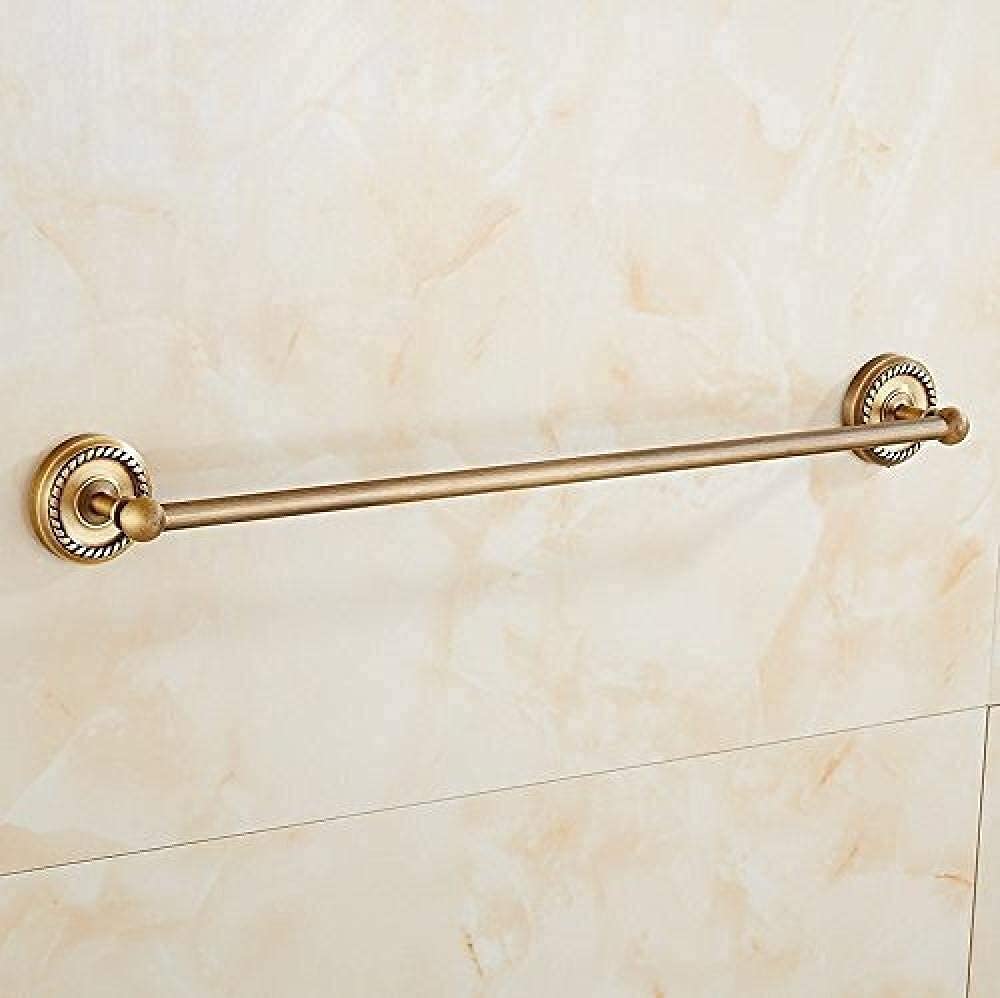 Copper Single Pole Towel Bar - Bathroom Towel Rack & Shelf Hanger - No Drill Wall Mounted Bathroom Accessories for Spa, Hotel & Home Decor