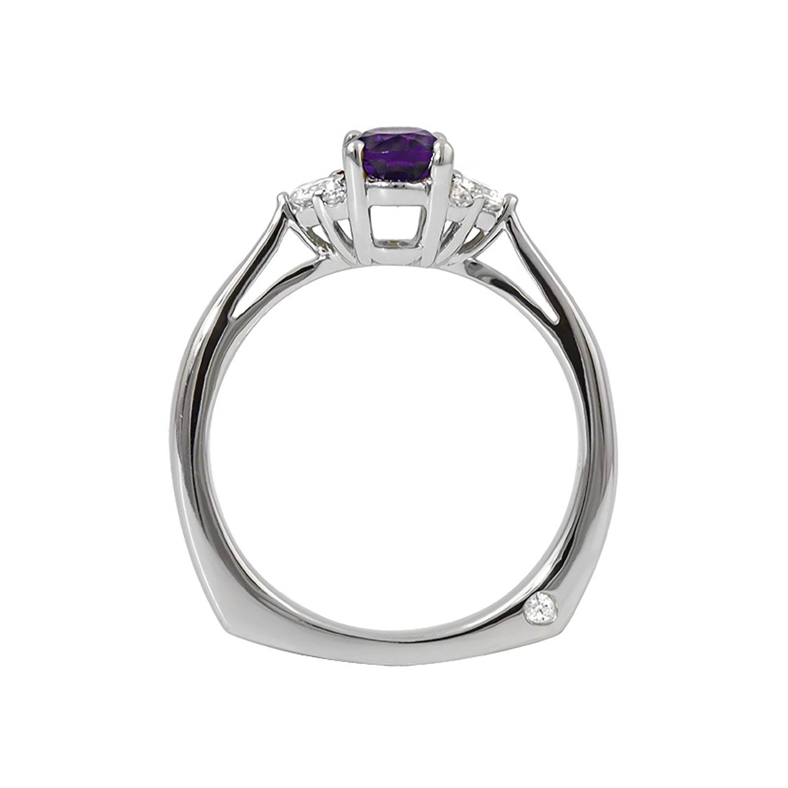 Exquisite 14K Gold Amethyst and Diamond Ring for Women | Elegant Purple Gemstone Jewelry Gift for Anniversary, Engagement & Special Occasions