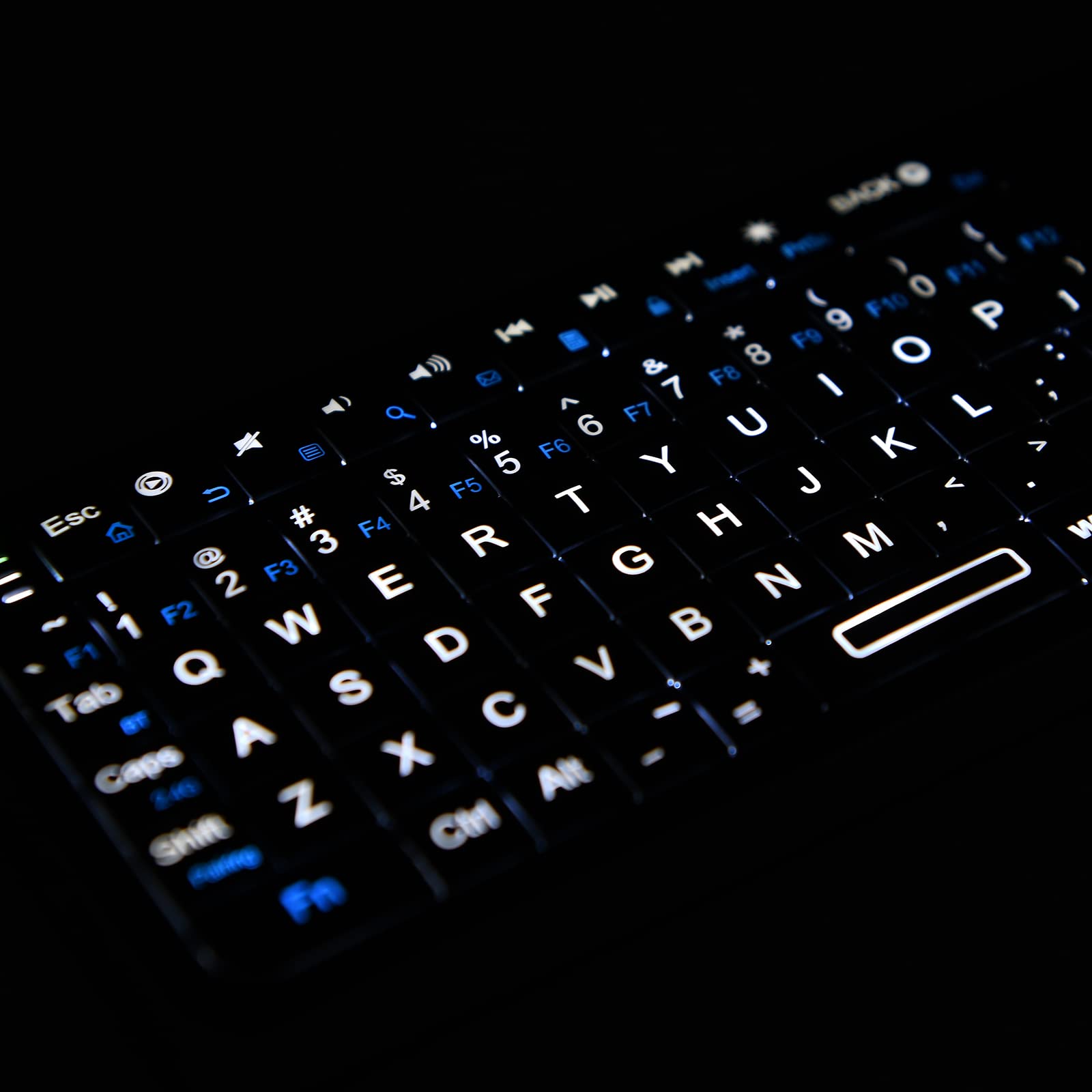 Rii Mini Bluetooth Keyboard K06 - Backlit Wireless Keyboard with IR Learning TV Remote, Portable Touchpad Keyboard for Android TV Box, Projector, Laptop, PC (Windows, Mac, Android) - Perfect for Home Entertainment & Office Work